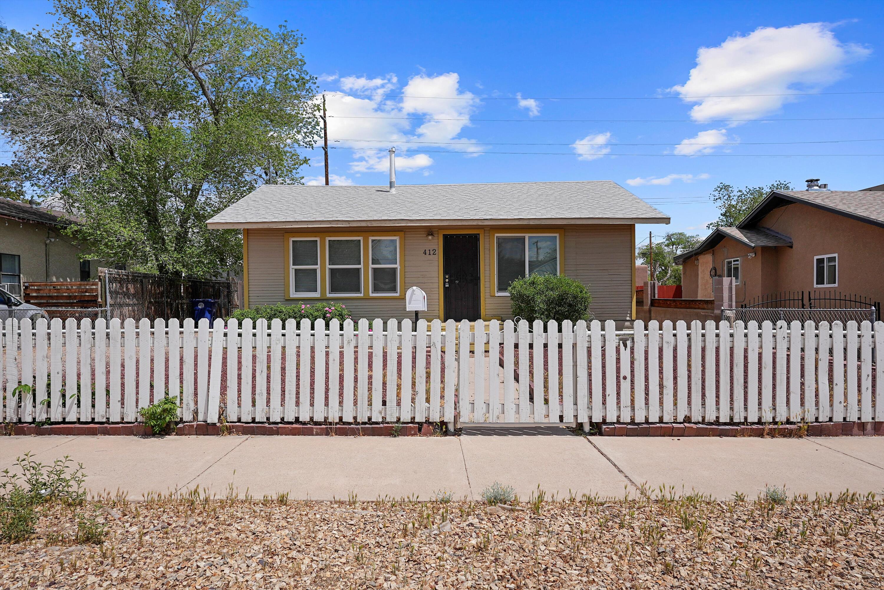 Excellent location just a few blocks to UNM, this property consists of a main house with 3 bedrooms & 2 baths. The casita is a 1 bed 1 bath unit and is separate from the main house. Main house features fresh paint, new LVP floors, a nice size kitchen, and more. Live in one part and rent out the other if you choose, or rent both and have an income property in a high demand location. Come see this great property today.  *Do not disturb tenant in rear unit*