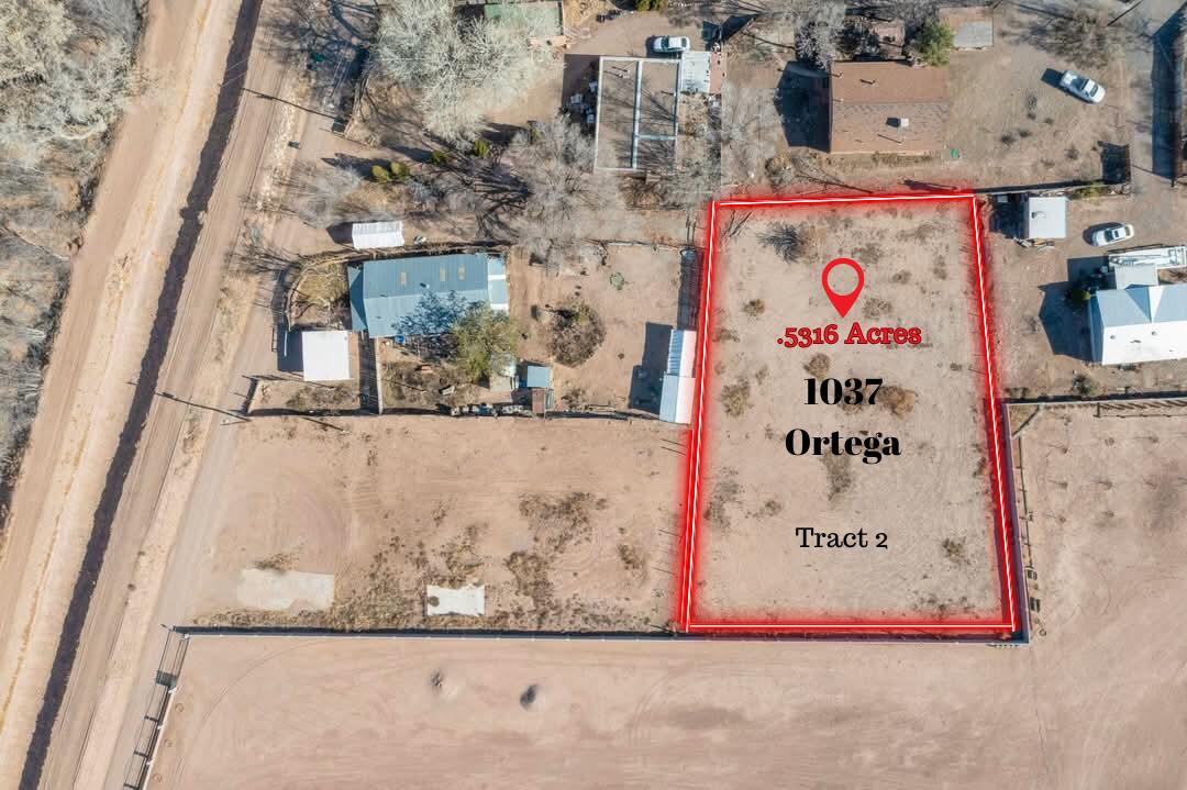 Opportunity awaits with this .5316-acre lot in the highly sought-after area near Los Ranchos de Albuquerque. View of the beautiful Sandia mountains. Perfect opportunity to build your forever home. Also for sale is the adjacent Lot at 1035 Ortega rd.