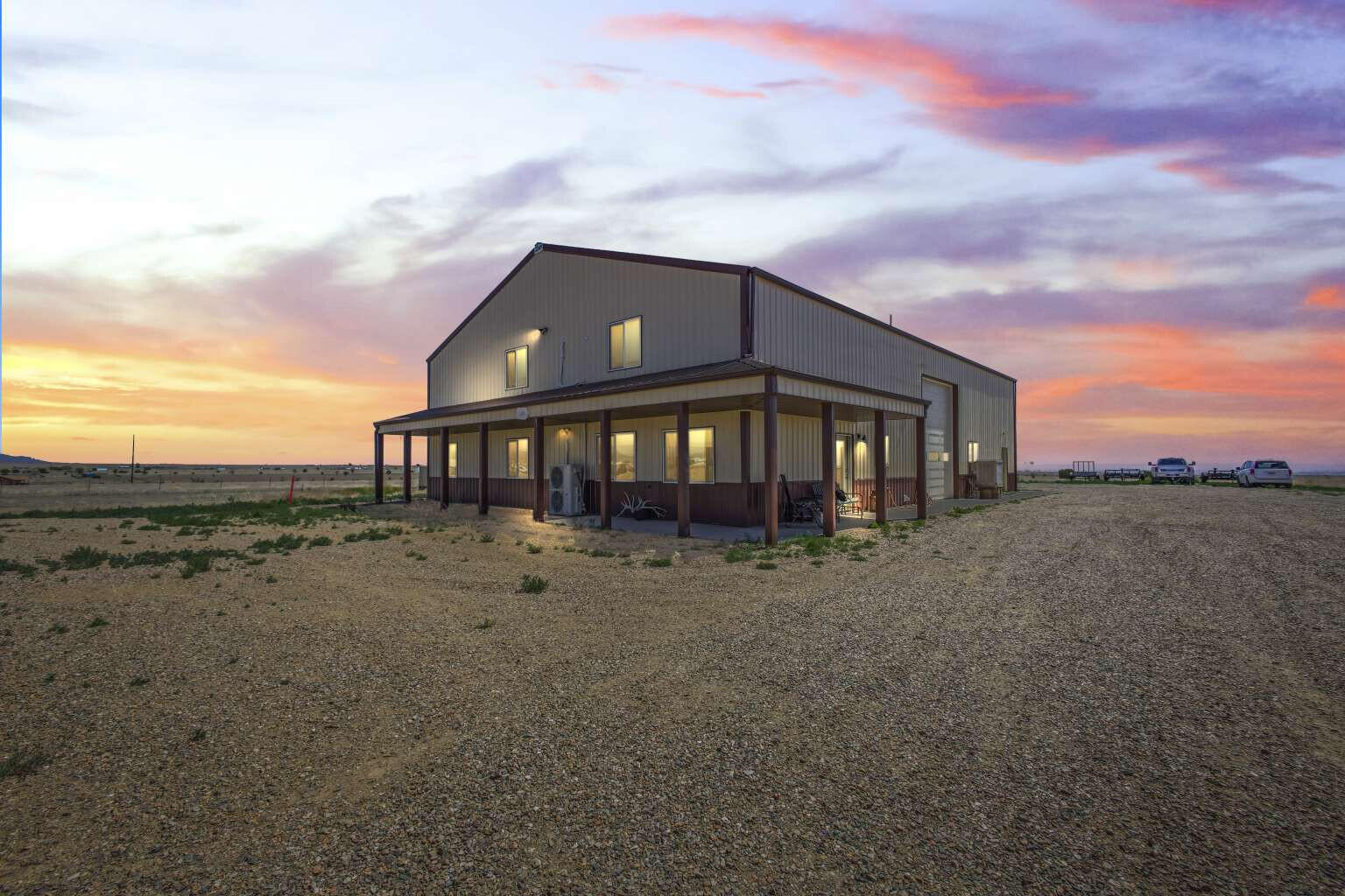 Live on a Residential Airpark with your plane! Aviation activities daily. Enjoy the benefits of Aviators as neighbors!  4700 Sq Ft of Heated space including Hangar with radiant in floor heat.  Hangar is completely finished like a large living area! Great for entertaining, home projects of any kind.  Second floor is one large room with a full bath and a outside deck for those summer evenings! There is a kitchen plumbed in one corner for future Guest or Air B and B rental.  Situated on 2.5 acres,  Adjoining acreage available if desired.  26 acres adjoining! Great for Horses or raise some beef!