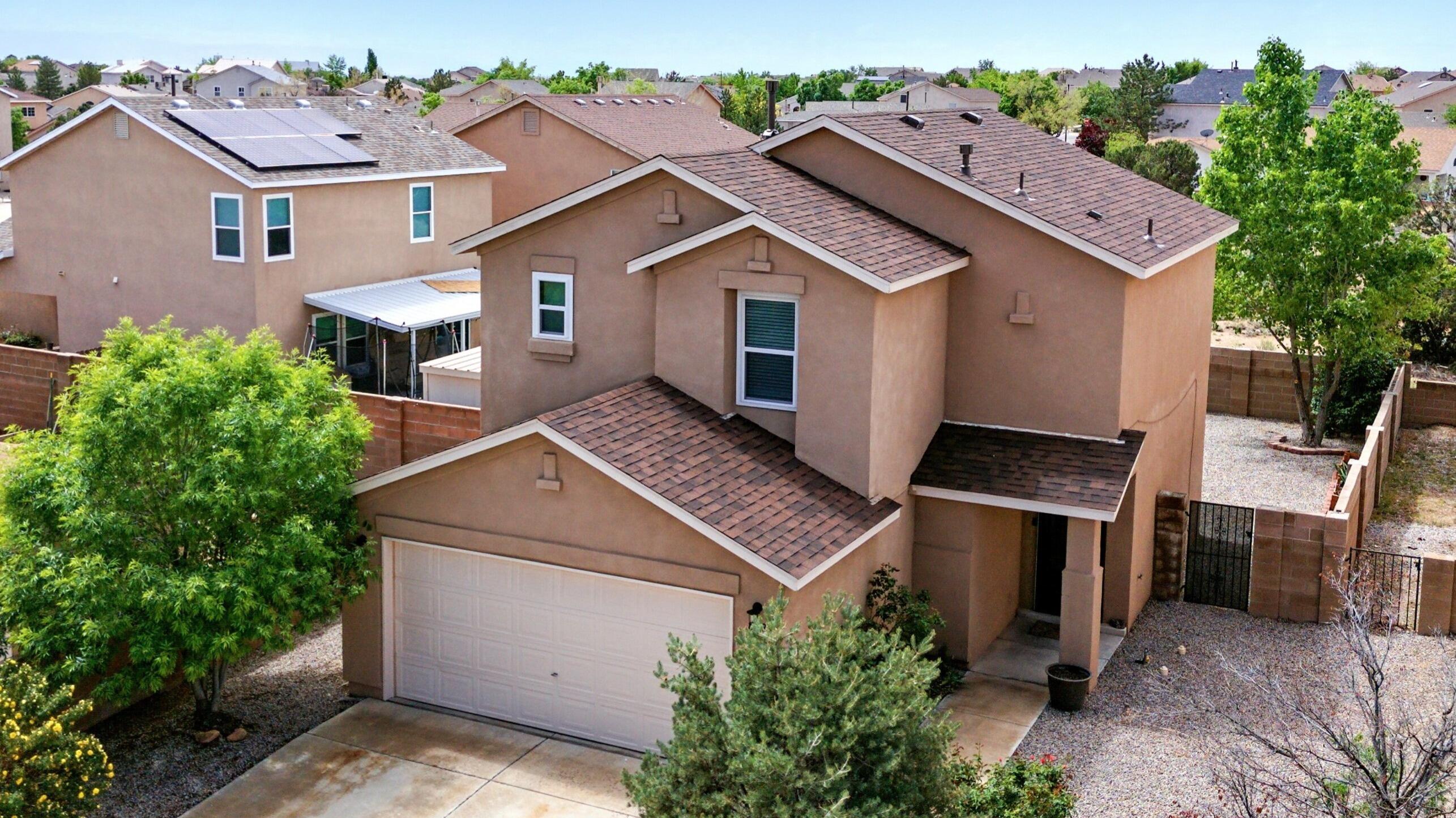 Move-in ready with peace of mind! This updated 3-bed, 2.5-bath home offers modern comfort and convenience. Enjoy cooking in a refreshed kitchen with quartz counters and new microwave and Dishwasher. Relax in the large primary suite with double sinks in the bath and privacy. Updated bathroons, fresh paint, new carpet, and updated light fixtures mean--just move in and enjoy. The new roof adds long-term value and peace of mind. The backyard backs to open space--and covered patio is perfect for unwinding. Located near parks and many amenities in a great community. A smart choice for your next home!