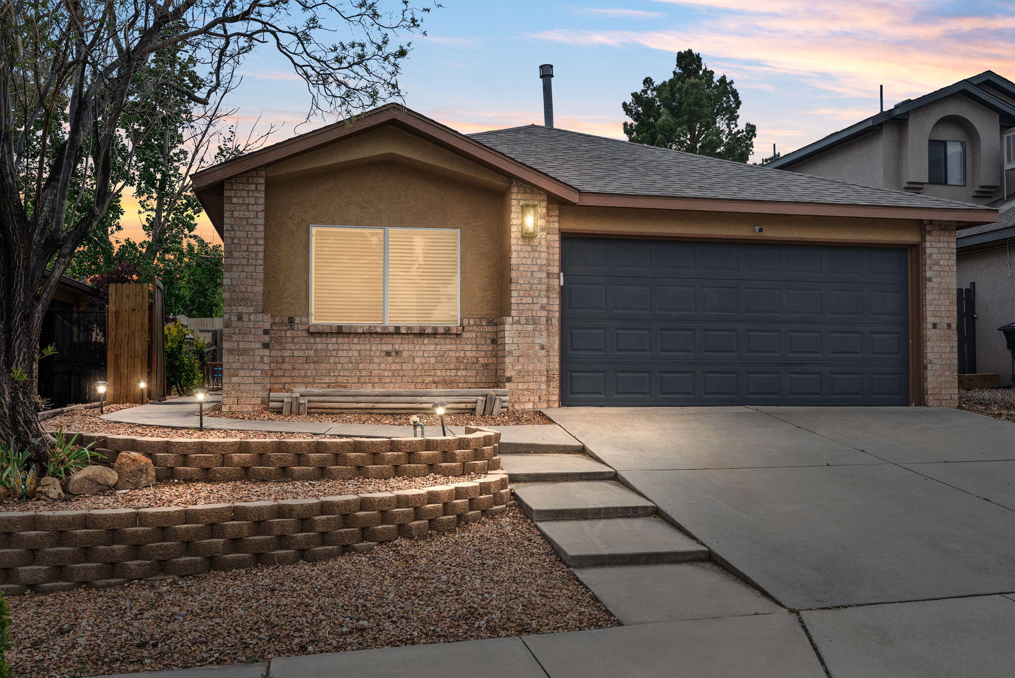 Stunning 3-bedroom, 2-bathroom home in the heart of NW Albuquerque! This beautifully updated property features an open-concept layout, stainless steel appliances, a MasterCool system, a newer garage door, and a low-maintenance yard. The roof was replaced in 2020 for added peace of mind. Ideally located just minutes from Paseo Del Norte, I-40, popular shopping, and dining. Enjoy nearby parks, dog parks, the Taylor Ranch Library, and the Petroglyph National Monument trails, perfect for outdoor activities. Contact your favorite broker today to schedule a private tour!