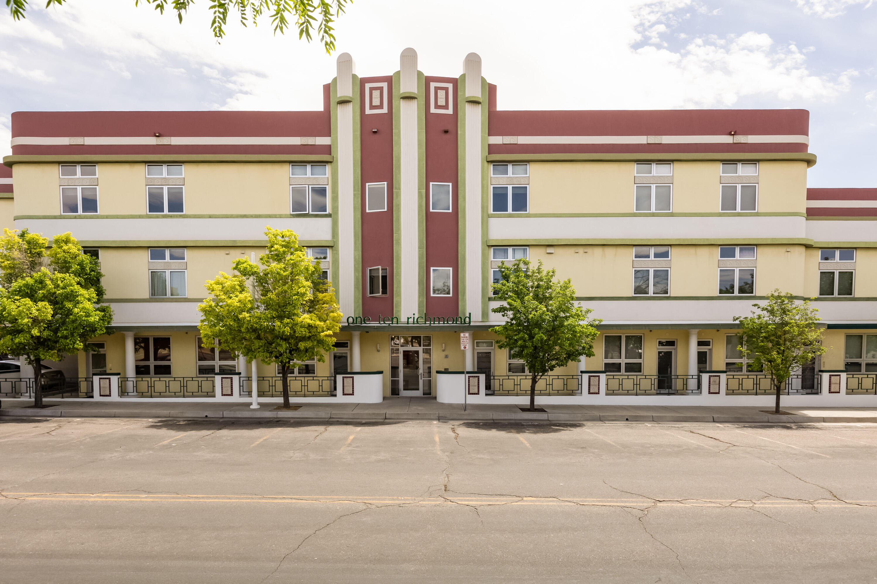 Beautifully updated condo in the heart of vibrant Nob Hill, just minutes from UNM and steps to restaurants, breweries, shops, and entertainment. This secure, well-maintained building features gated parking, a storage room, and a lovely common outdoor area. Inside, enjoy bamboo flooring, upgraded lighting, built-in dining cabinetry, and stunning Sandia Mountain views. Hurd windows, Hunter Douglas insulated shades, and skylights brighten the space. The guest bath boasts a soaker tub, and both baths have skylights. Additional upgrades include ACOUSTIBLOCK soundproofing, a Nest Thermostat, and Wi-Fi-enabled switches. HOA covers water, sewer, trash, recycling, common area landscaping and maintenance, security cameras, building insurance and maintenance, and common area wifi.