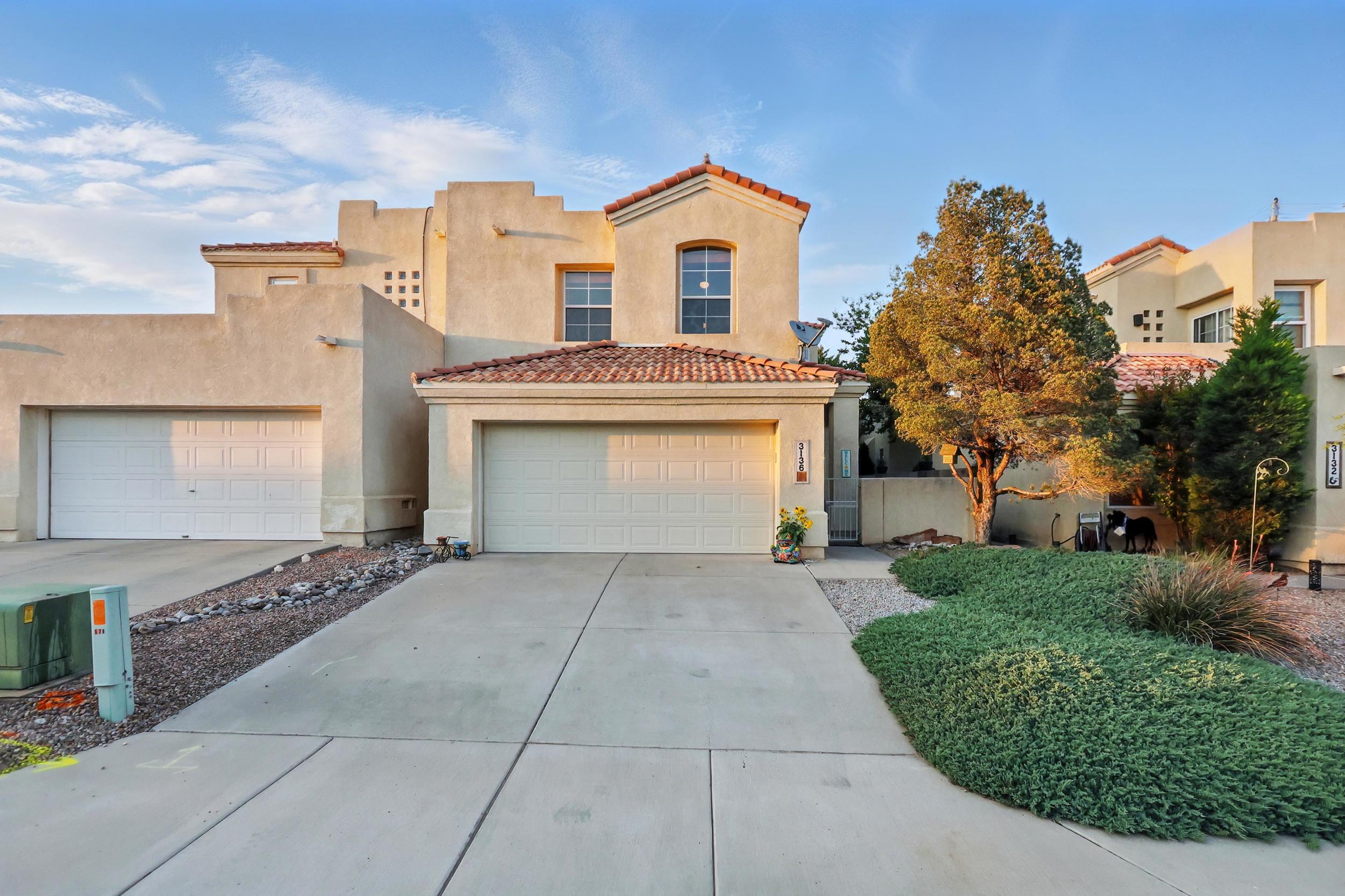 Turn key ready in a Gated community with low HOA, & NOT 55 & over! This home screams pride of ownership...From the inviting water fountain on the front porch to the custom oak treads & Spanish tile throughout, this home is a must see. Warm tones, bright & open concept kitchen, dining & living with skylights, vaulted ceilings, stainless steel appliances that include a double oven and refrigerator. Granite throughout the kitchen, laundry & full baths. 2+garage with new door & epoxy. Refrigerated air with smart thermostat, a newer roof & 50 gallon hot water tank, ceiling fans in all rooms, LVT wood flooring downstairs and newer carpet upstairs. A professionally installed Electric fence for your furry friends surround the turf/low maintenance back and side yard. Welcome Home