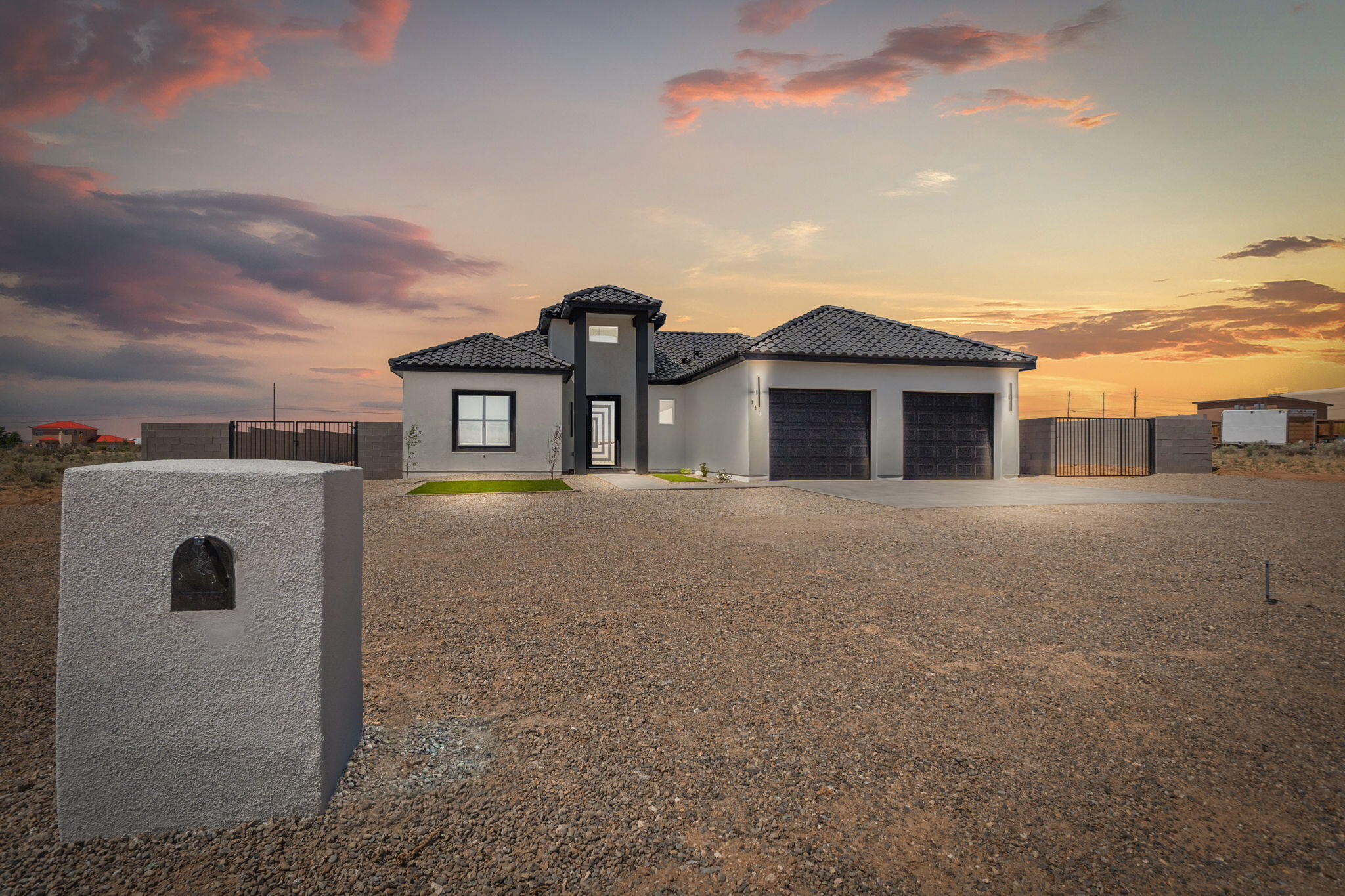 New Construction on 1/2 Acre with Double Backyard Access. Experience quality craftsmanship and modern elegance in this beautifully designed 4-bedroom, 2.5-bath home. From custom handmade cabinetry to luxurious granite countertops, every detail showcases thoughtful design and top-tier finishes. The open, functional floor plan is enhanced by soaring ceilings that create a bright and spacious atmosphere. The primary suite offers a spa-like retreat with a stunning walk-in shower. An oversized laundry room and garage add extra convenience and storage. Enjoy privacy and security with block wall fencing, while double backyard access makes it easy to store toys, trailers, or enjoy outdoor adventures. A rare combination of style, space, and functionality--this home is a must-see!