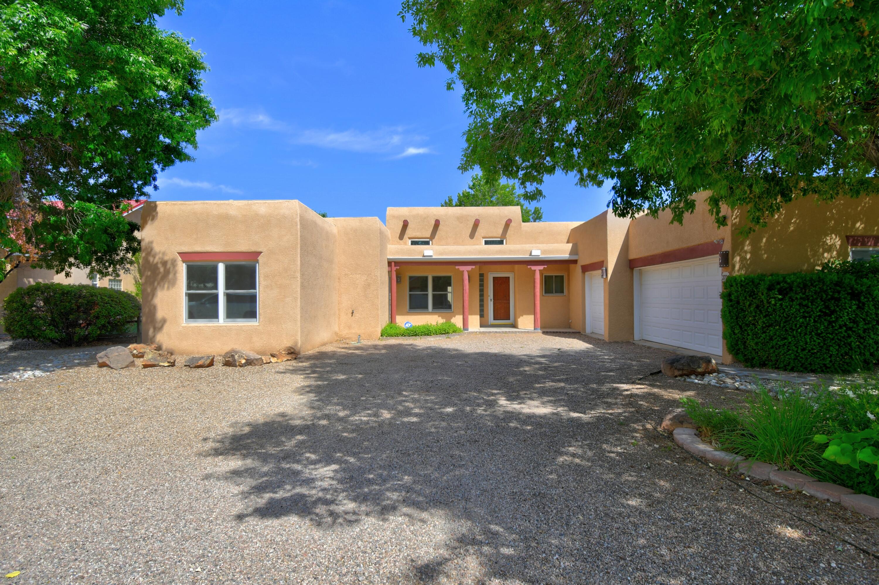 Beautiful 4Br 2Ba home located in the highly desired Bosque Del Rio neighborhood! Filled with southwestern charm, features include: Italian marble counter tops, radiant heating, refrigerated air, indoor and outdoor fireplaces, pre-wired for stereo, three car garage, water softening system and a BONUS ROOM! Close to hiking/biking trails, shopping centers, and movie theater! Come see this gorgeous home today!