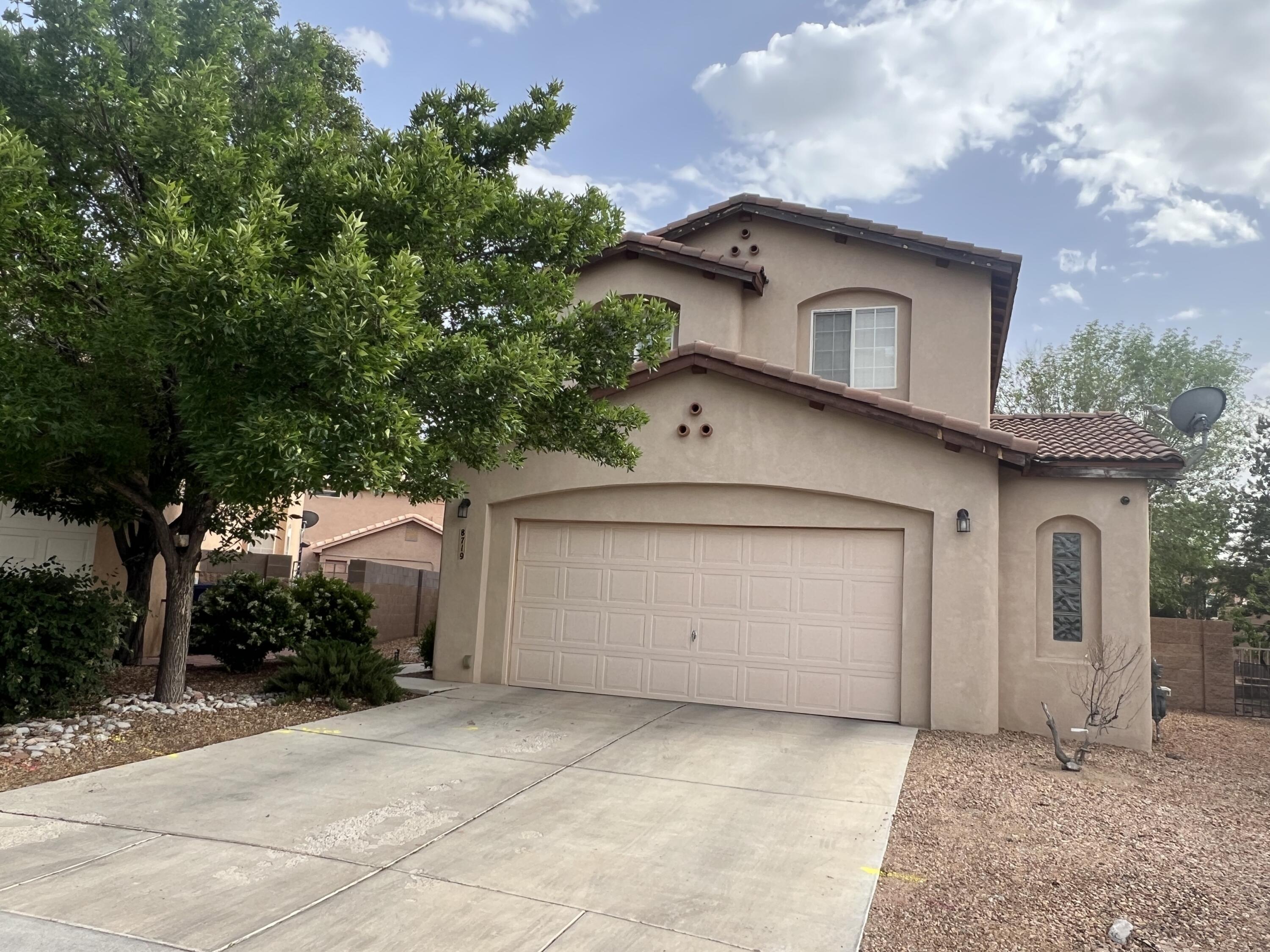 Move in ready!  4/br, 2.5/ba with oversized 2 car garage on quiet Cul-de-sac lot only blocks from LaCueva HS.  Formal and informal living, plus loft.  Beautiful open kitchen with SS appliance and granite countertops.  Large backyard with lots of room for entertaining.  Refrigerated Air.  Great buy in a highly sought after neighborhood.