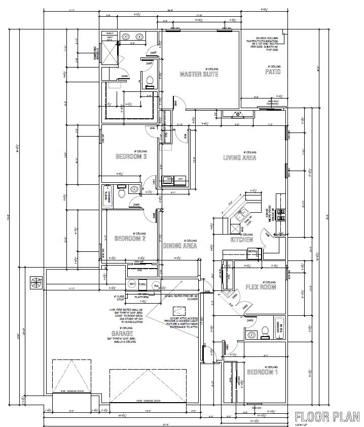 Popular 2327 floor plan. This home boasts 9' ceilings through out, 4 well appointed bedrooms, Flex room, primary suite with large walk in closet, carpet in the bedrooms, tile, granite counter tops in kitchen, marble counters in bathrooms, tiled showers, raised panel doors, wood baseboards, oversized 3 car garage, metal roof, synthetic stucco, covered patio, gas stub out for grill, gas fireplace, soft close cabinets in the kitchen, farm sink, stainless appliance package included- gas range, microwave, dishwasher and side by side refrigerator.. Flex room allows for study, exercise or craft room.. Estimated completion date is 7/31/2025