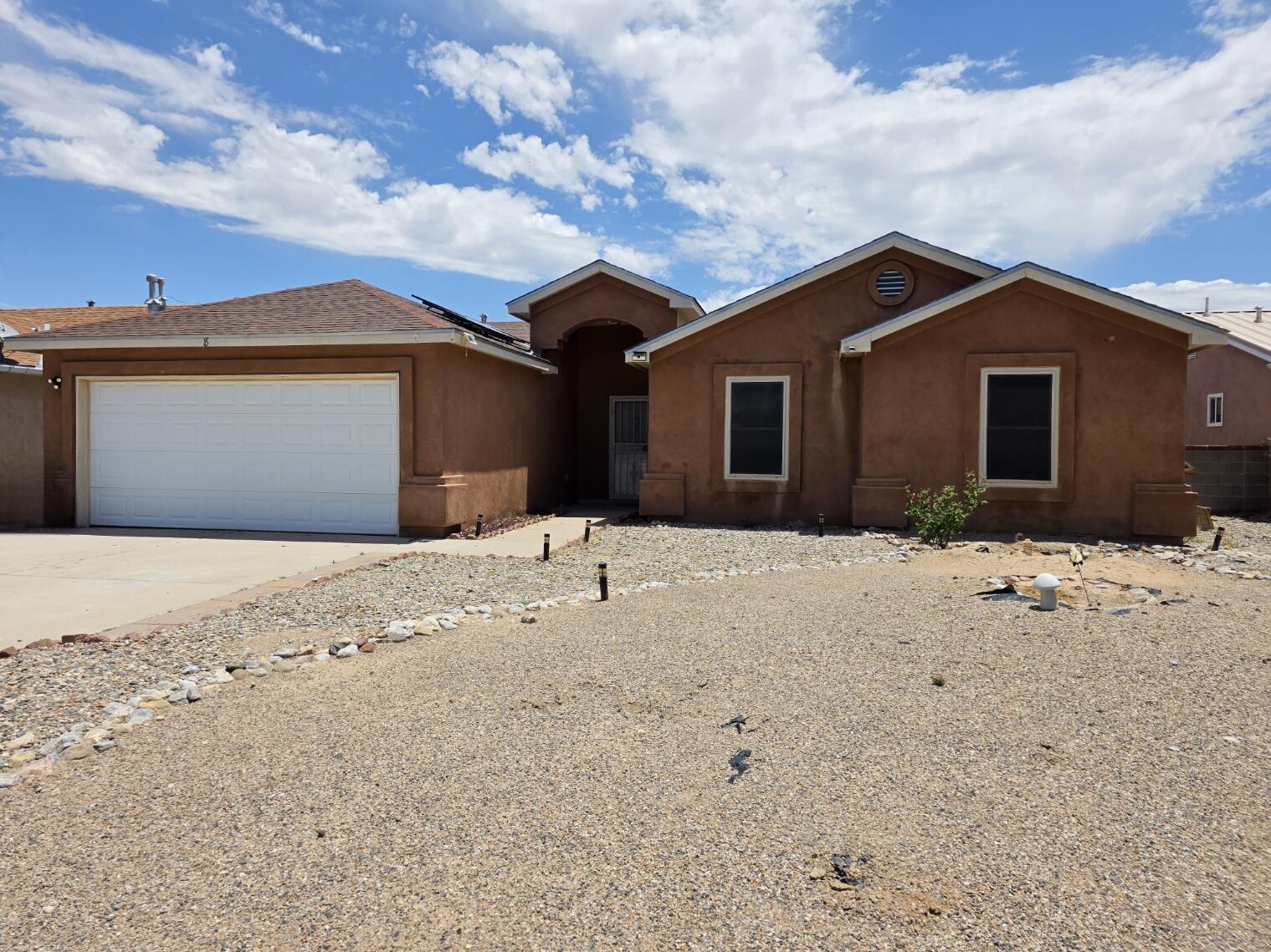 3-bedroom, 2-bath home featuring an open floor plan, in a welcoming neighborhood near Tome Hill and UNM Valencia Campus. Just a convenient 30-minute drive to Albuquerque, this home offers both comfort and accessibility. Enjoy outdoor living in the spacious backyard complete with turf, a large storage shed, and a covered patio that showcases beautiful mountain views. The primary suite includes a generous walk-in closet and a large en-suite bathroom.