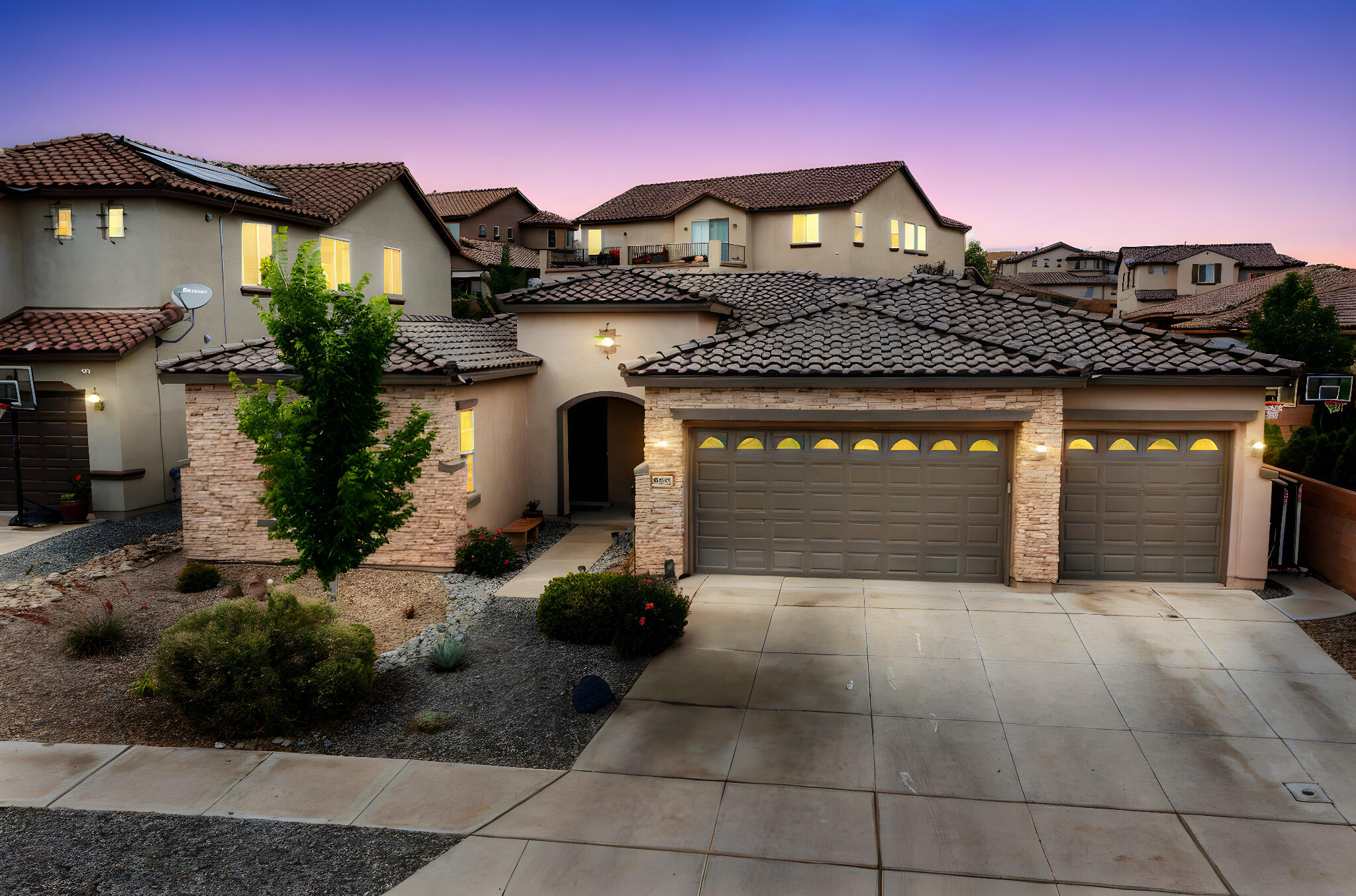 Get ready to embrace life in the fabulous Juniper Floor Plan at Tres Colinas in lovely Loma Colorado! This stunning home boasts high ceilings that add a touch of elegance and a spacious layout with 3 bedrooms PLUS an office, and a 3 car garage with plenty of storage, making this home as functional as it is stylish. With energy-efficient features like a tankless water heater and top-of-the-line insulation, you can enjoy lower utility bills while savoring modern amenities. The chef's kitchen is a true showstopper with stainless steel appliances, granite countertops, and a spacious island perfect for culinary adventures. Retreat to your spa-like owner's bath and step out to the beautifully landscaped tiered backyard. This home is a dream come true--don't miss it!