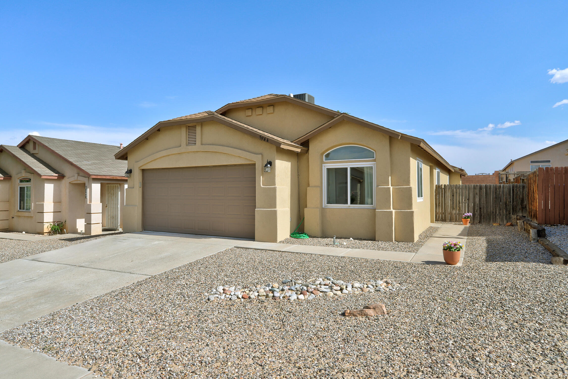 Charming single-story home in the desirable Paradise Skies neighborhood. This well-maintained 3-bedroom, 1.75-bathroom home offers a bright, open floor plan with vaulted ceilings and abundant natural light. Recent updates include fresh exterior stucco, new countertops and sinks in both bathrooms, a walk-in shower, and a recently installed refrigerated air and heater unit. The roof is only 5 years old. The spacious living area flows into the dining space and open kitchen with ample cabinetry and a gas stove. The primary suite features an en-suite bath and a generous closet. Enjoy a private, fully fenced backyard with low-maintenance landscaping. Located near Rust Hospital, shopping, dining, parks, and schools, this move-in ready home is a great opportunity!