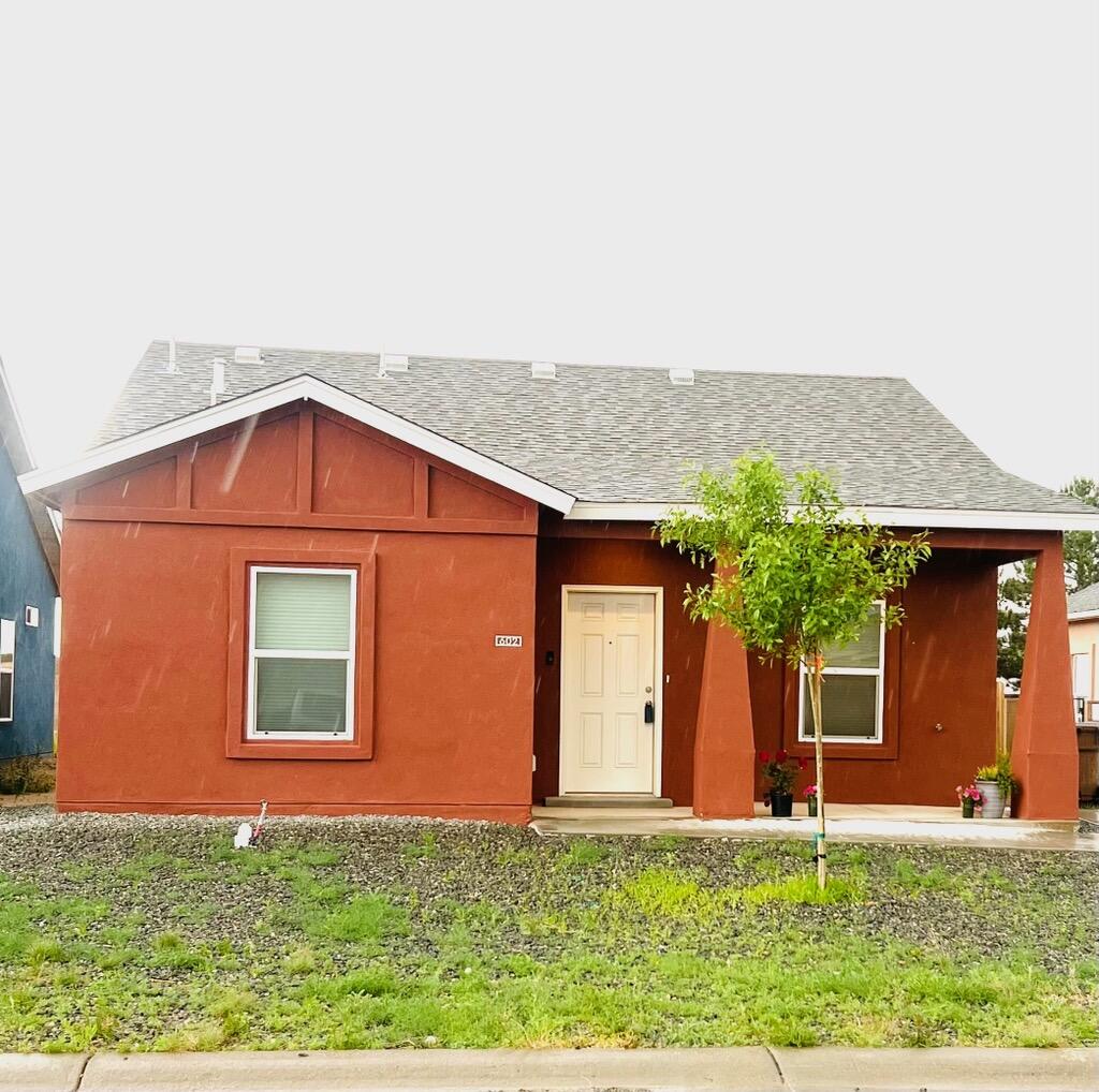 Experience the best of country living in this beautifully designed 2-bedroom home, perfectly situated approximately 40 mins from Eubank in Albuquerque. Built with quality and comfort in mind, this home features weather-resistant synthetic stucco exteriors, solid concrete foundations, and 2x6 construction for lasting durability. Thick insulation and GreenSmart energy-saving features make for efficient year-round comfort.Step inside to open interiors with soaring 9' ceilings that create a light, airy feel. The country-style kitchen is ideal for gathering, featuring a spacious island, abundant cabinetry with soft-close drawers and doors, and plenty of room to cook and connect. The master bedroom includes a generous walk-in closet for added convenience.