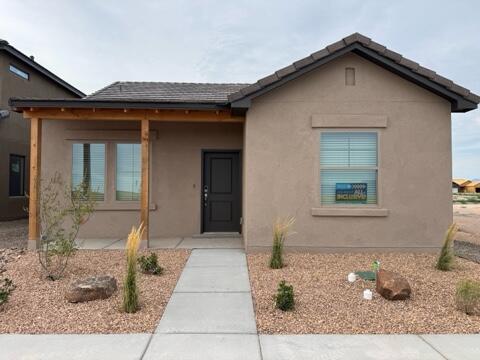 This 3-bedroom gem located in the heart of Mesa del Sol - M4. With a welcoming front porch and a shaded back patio, you'll have the perfect spots to enjoy those unbeatable New Mexico mornings and golden sunsets.&#9989; Covered Front Porch + Covered Back Patio - Double the outdoor space, double the relaxation&#9989; Upgraded Quartz Countertops - Modern elegance that's easy to maintain&#9989; SPC Flooring - Stylish, durable, and pet/kid-friendly&#9989; Overhead Garage Storage - Keep your essentials out of sight but within reach&#9989; Bright, Airy Layout - Filled with natural light and cozy energy