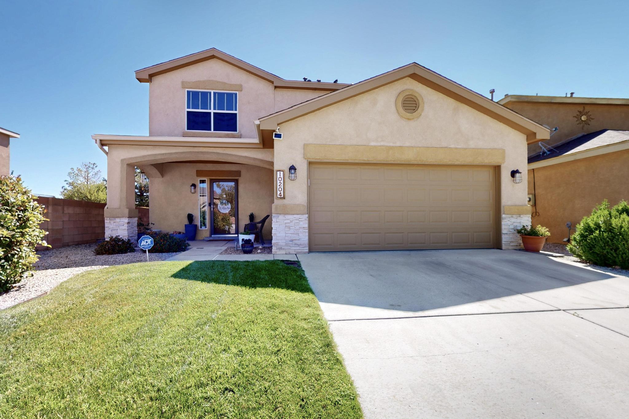 Welcome to this stunning, well-kept 1,854 sq. ft. home located in the desirable Ventana West neighborhood. Featuring 3 spacious bedrooms and 2.5 bathrooms, this home offers the perfect blend of comfort, style, and functionality. Step inside to an inviting open-concept floor plan downstairs, highlighted by a well-appointed kitchen with additional cabinet space and abundant storage throughout. Upstairs, you'll find two generously sized secondary bedrooms, both with walk-in closets, along with a spacious primary suite that boasts serene mountain views. The beautifully landscaped backyard is truly a retreat--complete with lush green grass, multiple seating areas, a covered patio for shaded relaxation, and a cozy gas fire pit--ideal for entertaining or unwinding after a long day.