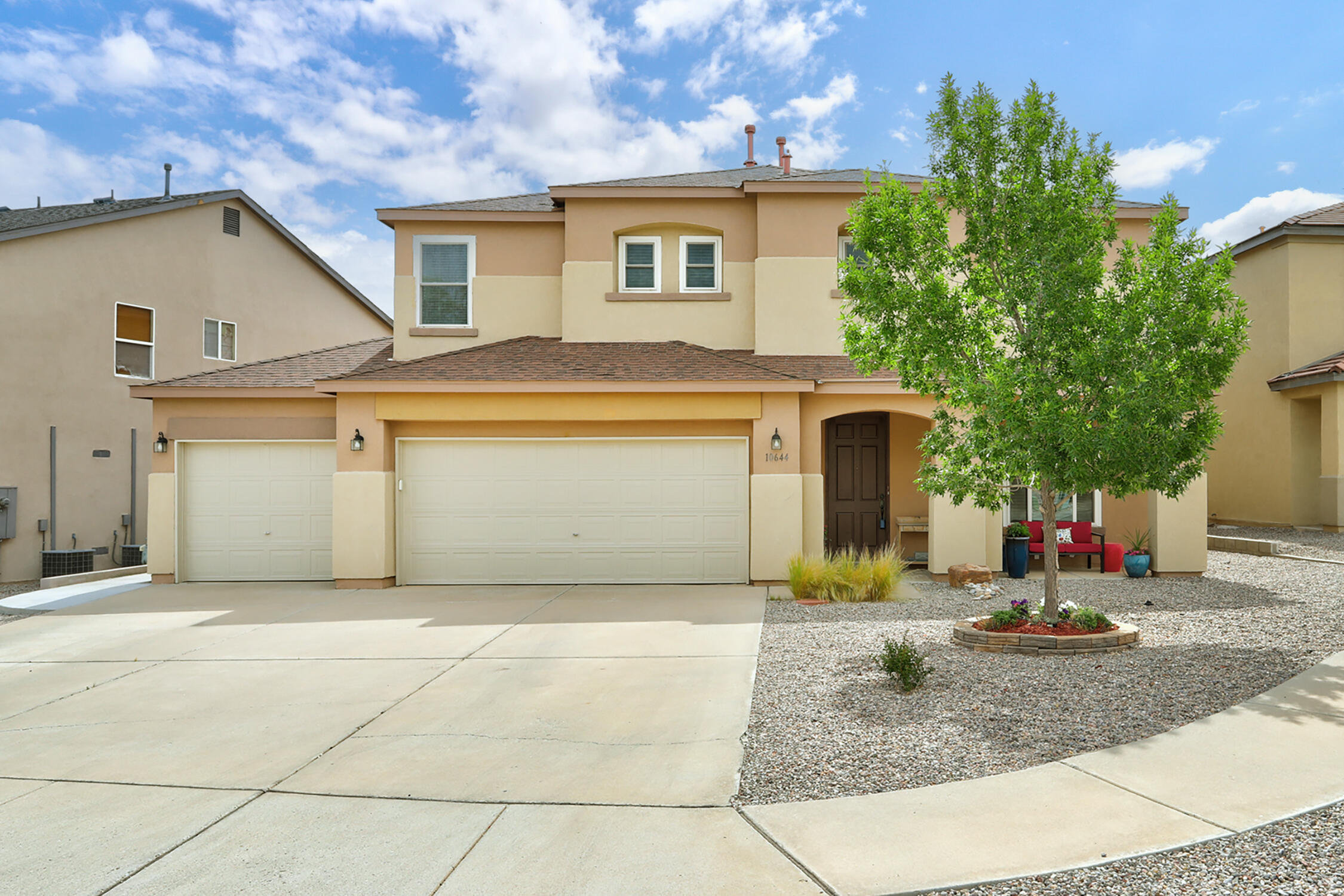 Spacious 5-Bedroom Home in a Prime Cul-de-Sac Location! Welcome to this beautifully maintained 5-bedroom, 3 full bathroom home nestled on a quiet cul-de-sac in a fantastic neighborhood. This property offers comfort, style, and convenience with numerous recent upgrades throughout. Enjoy energy efficiency year-round with newer oversized A/C units and high-efficiency windows. The interior features new carpet, abundant storage space, and a convenient upstairs laundry room. Perfect for entertaining, the backyard oasis boasts an extended patio cover--ideal for relaxing or hosting gatherings.A spacious 3-car garage provides plenty of room for vehicles, tools, and toys. Don't miss this opportunity to own a well-appointed home in an unbeatable location!
