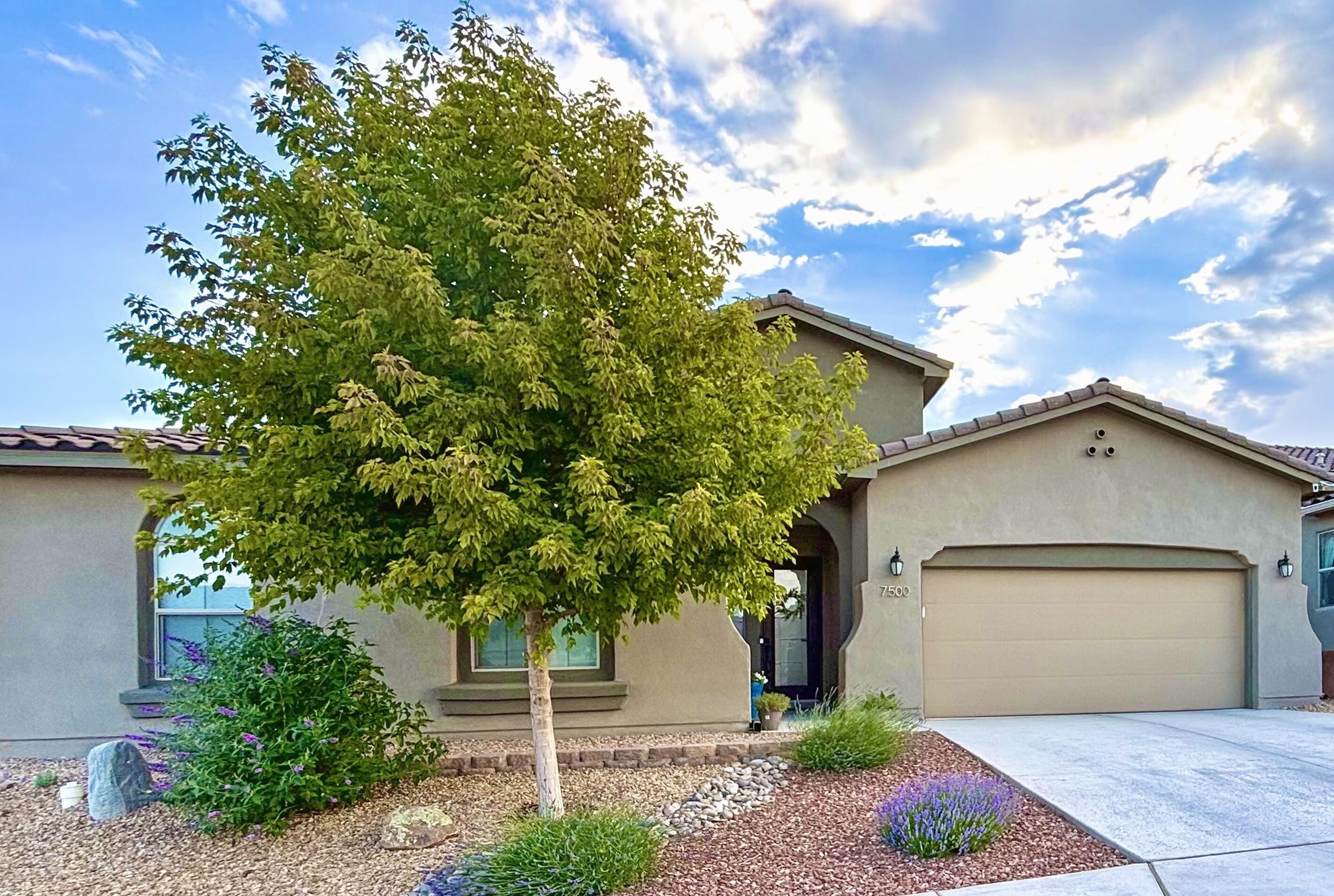 Stunning better than new Hakes Brothers home on a premium corner lot and a private backyard oasis. Features include 9-11' ceilings, tray ceilings, wood-look tile, custom maple cabinetry, and a gourmet kitchen with granite counters, gas cooktop, 2 ovens, stainless appliances and matching kitchen/dining custom pendant lighting. Great room with a contemporary gas fireplace with a full tile accent, ceiling beams & a wall of stacking/sliding glass tinted doors for seamless indoor/outdoor living. Owner's suite offers a spa bath & large walk-in closet. Guest suite has its own bath. Energy-efficient with tankless water heater and dual HVAC, 10-year structural warranty in place! Thousands in upgrades!!  A full list is attached! Near schools and walking trails! This is the home you are waiting for!