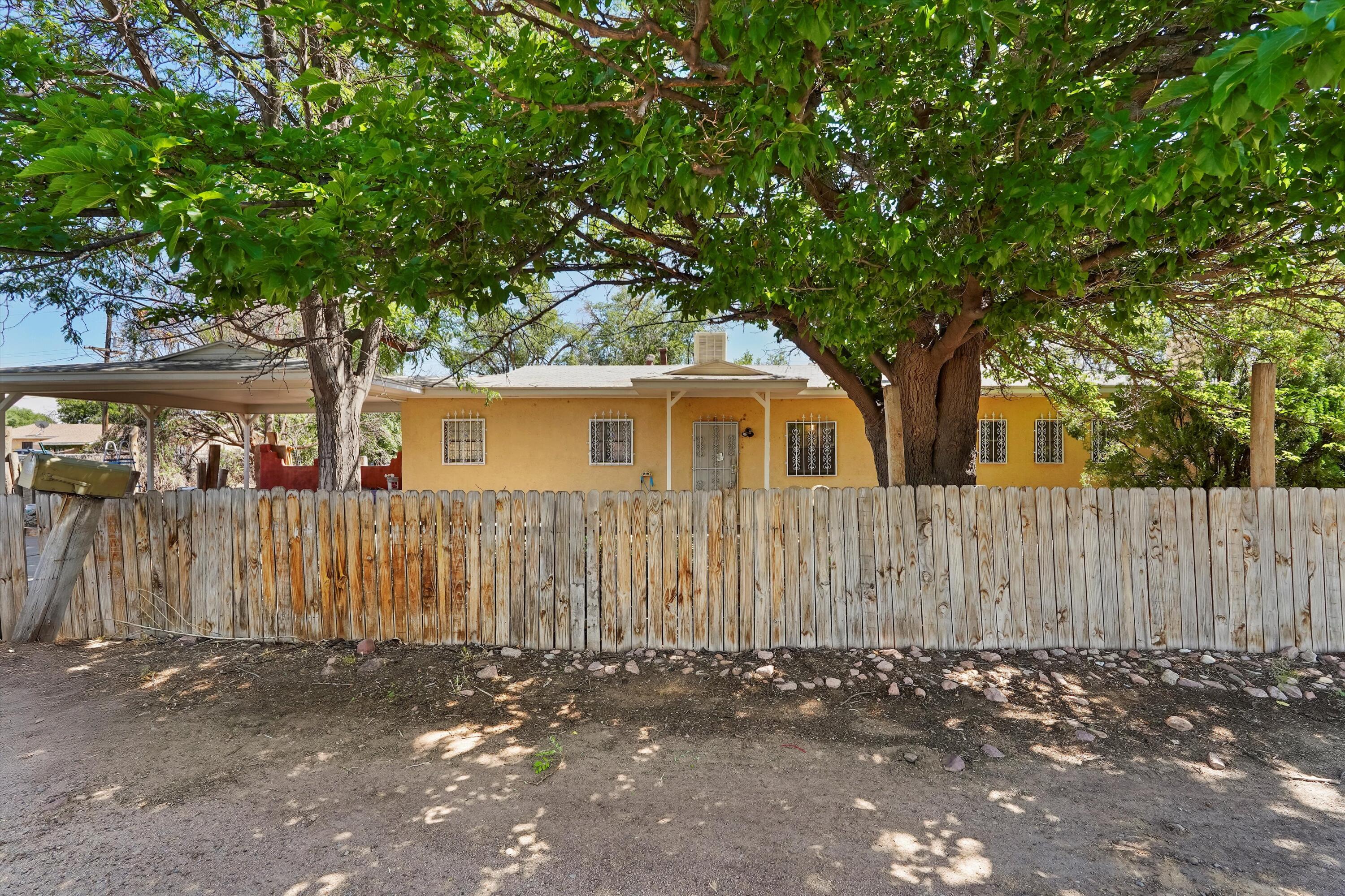 Come see this single family home located in the SW area of Albuquerque.  Close to local amenities, main roads and schools.  Enjoy the kiva fireplaces on cold nights. Enjoy the half acre property in back. Back yard accessible as well.  Owner would like to sell as but will do repairs if needed with right offer.