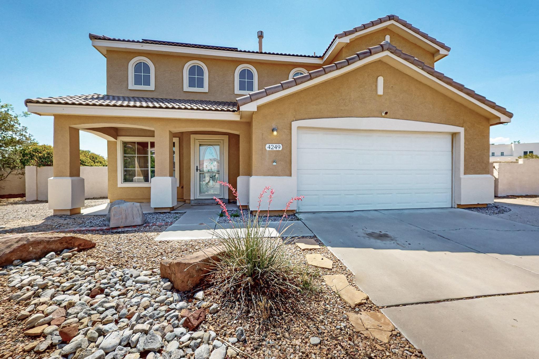 **Serious Seller Alert!** Welcome to your dream home--a stunning 4 BR oasis with a newly refinished pool, nestled in a tranquil cul-de-sac on an oversized lot is any Entertainers Dream home! Step inside to an airy living room with soaring two-story ceilings and abundant natural light.. The gourmet kitchen is a chef's delight, featuring elegant granite countertops, a functional island, and S.S. appliances. Adjacent to the kitchen, a spacious recreation room awaits, ideal for play, fitness, or home theater use.  The upper level boasts a spacious master suite with a brand-new balcony for breathtaking sunset views, along with three additional well-appointed bedrooms and a stylish guest bathroom. Cooling off is a breeze with the new Refrigerated AC, Low Utility costs w/Solar-Must See-Call Today