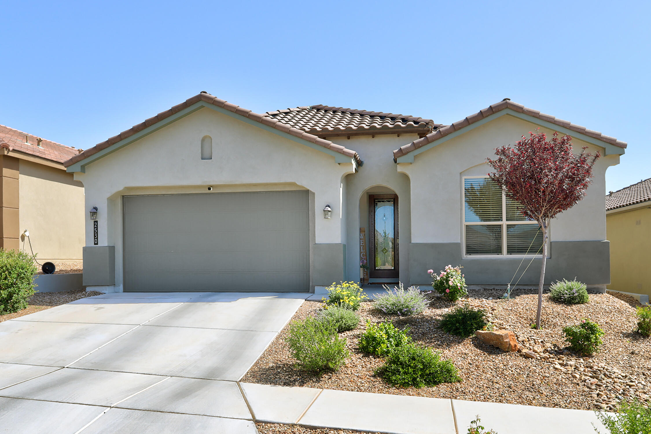 Nestled in the desirable Mariposa neighborhood, this property backs to an open area in front & back & offers easy access to parks, walking trails, & recreational facilities. Rio Rancho boasts excellent schools, convenient shopping, and scenic views--a perfect combination for families or anyone seeking a vibrant community. Features an open floor plan, the home is perfect for entertaining or enjoying quality time with family & friends. Beautiful Kitchen: Equipped with sleek countertops, stainless steel appliances, & ample cabinetry, it's a chef's delight! Generously sized bedrooms provide comfort & privacy for all members of the household.The backyard is a true retreat, ideal for relaxation or hosting gatherings. Add your personal touch to the landscaped outdoor space!