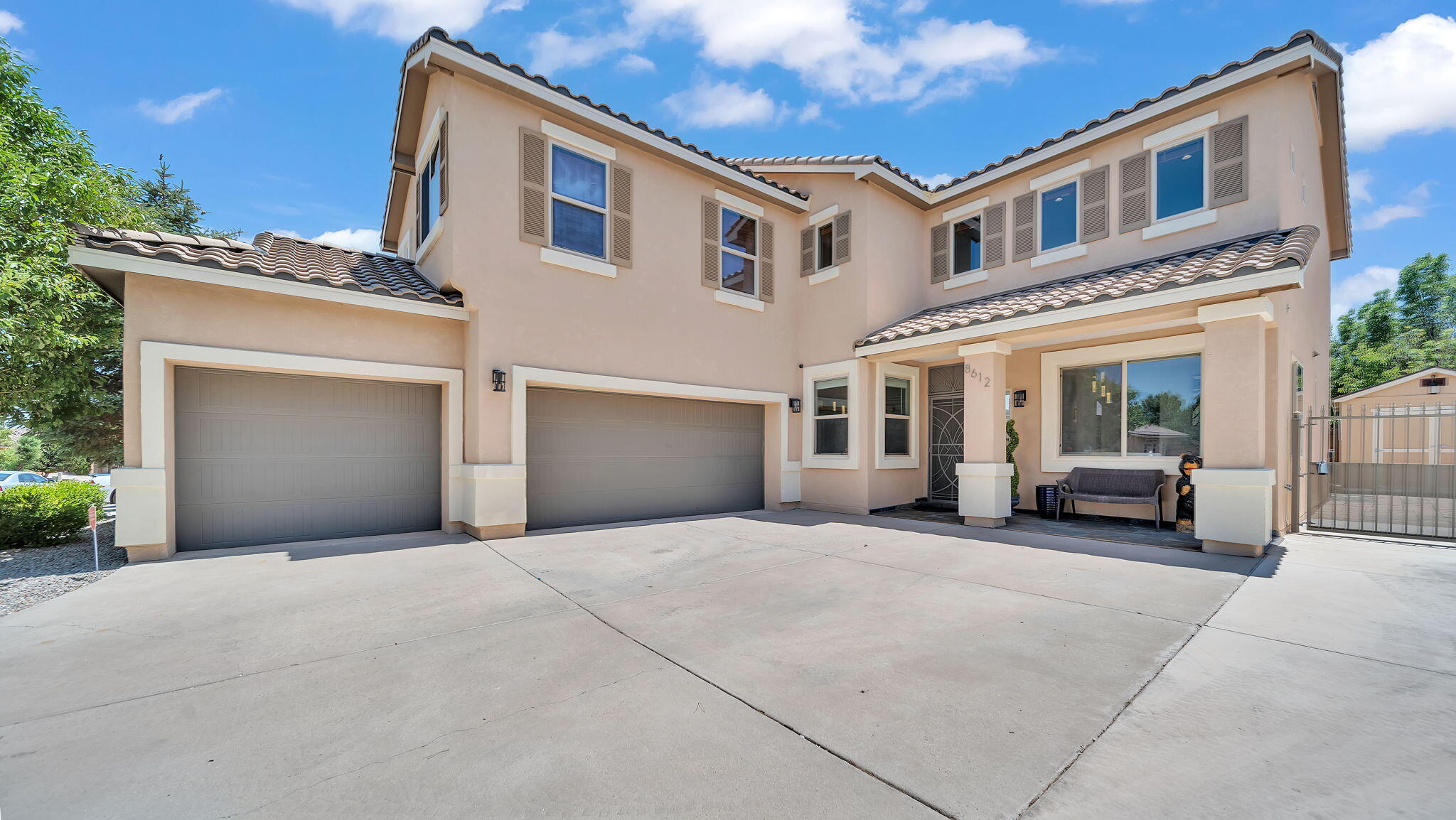 Welcome to this well-maintained Westside gem, offering thoughtful upgrades inside and out! Enjoy dimmer lighting in the living room, primary bedroom, and covered patio--perfect for setting the mood. The backyard is made for entertaining, featuring a custom metal patio cover with lighting and power outlets, plus a shaded grill area with its own lighting. Additional highlights include electric top-down blinds, a gas connector for your grill, and fully irrigated landscaping to keep every plant thriving. A spacious storage shed is also equipped with power and both interior and exterior lighting. This home combines comfort, convenience, and style--schedule your tour today!