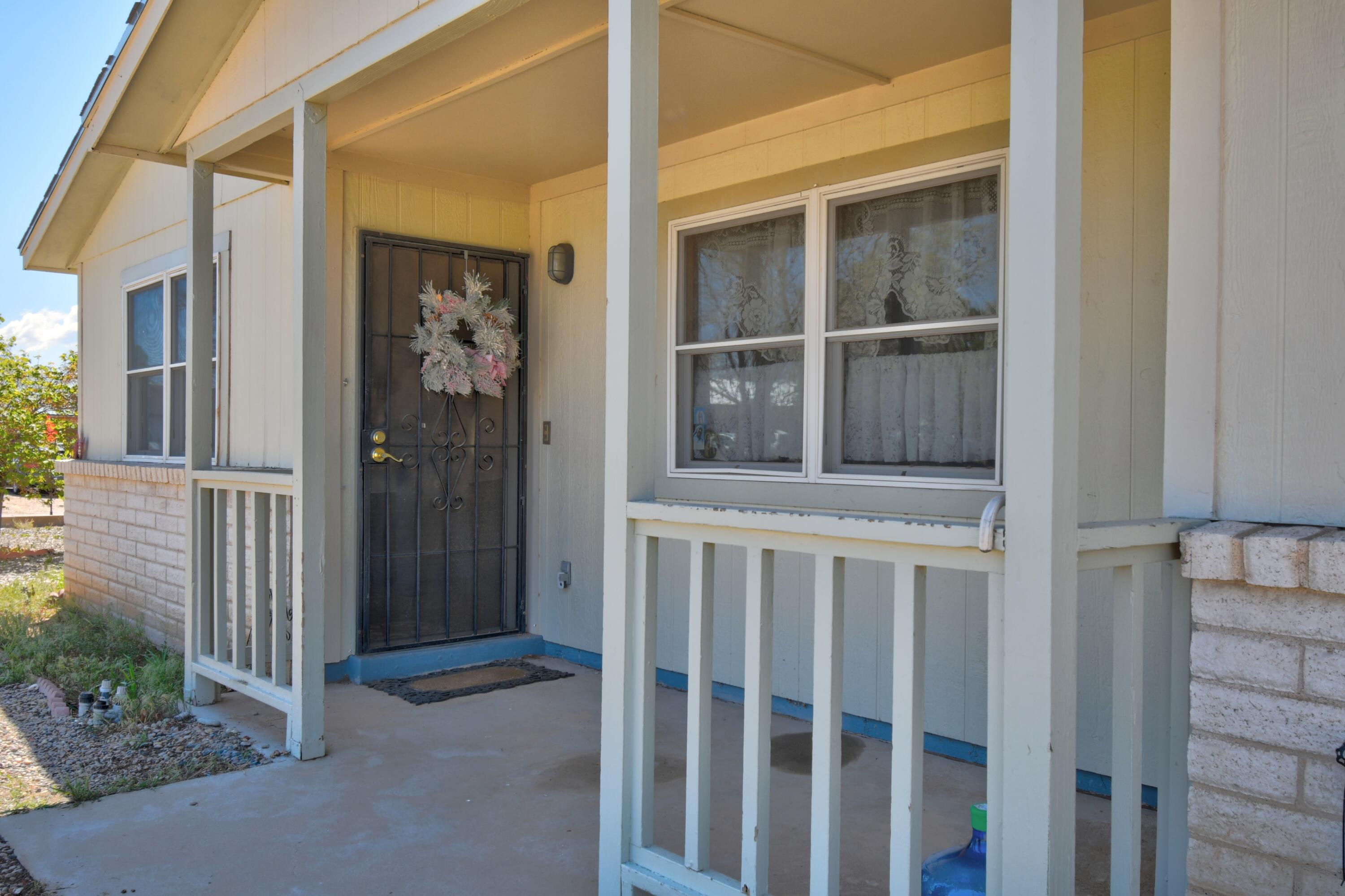 Don't miss this amazing opportunity of a cozy and affordable home in Cedar Hills subdivision of Rio Rancho. Whether you're a first- time homebuyer, investor, or looking to downsize this is the right home for you. Convenient and close to the shopping centers, movie theater, pool, park, restaurants, and Freeways.This Charming 2-bed, 1-bath home w/ 1-car garage has been nicely updated and offers endless possibilities. New roof (06/2025). Updates included: refrigerated air, windows, flooring, tiled bathroom, & granite kitchen countertops. Huge corner lot w/ possible backyard access. Cozy & modern w/ room for growth. Perfect for first-time home buyers or downsizing. Schedule your private tour today!