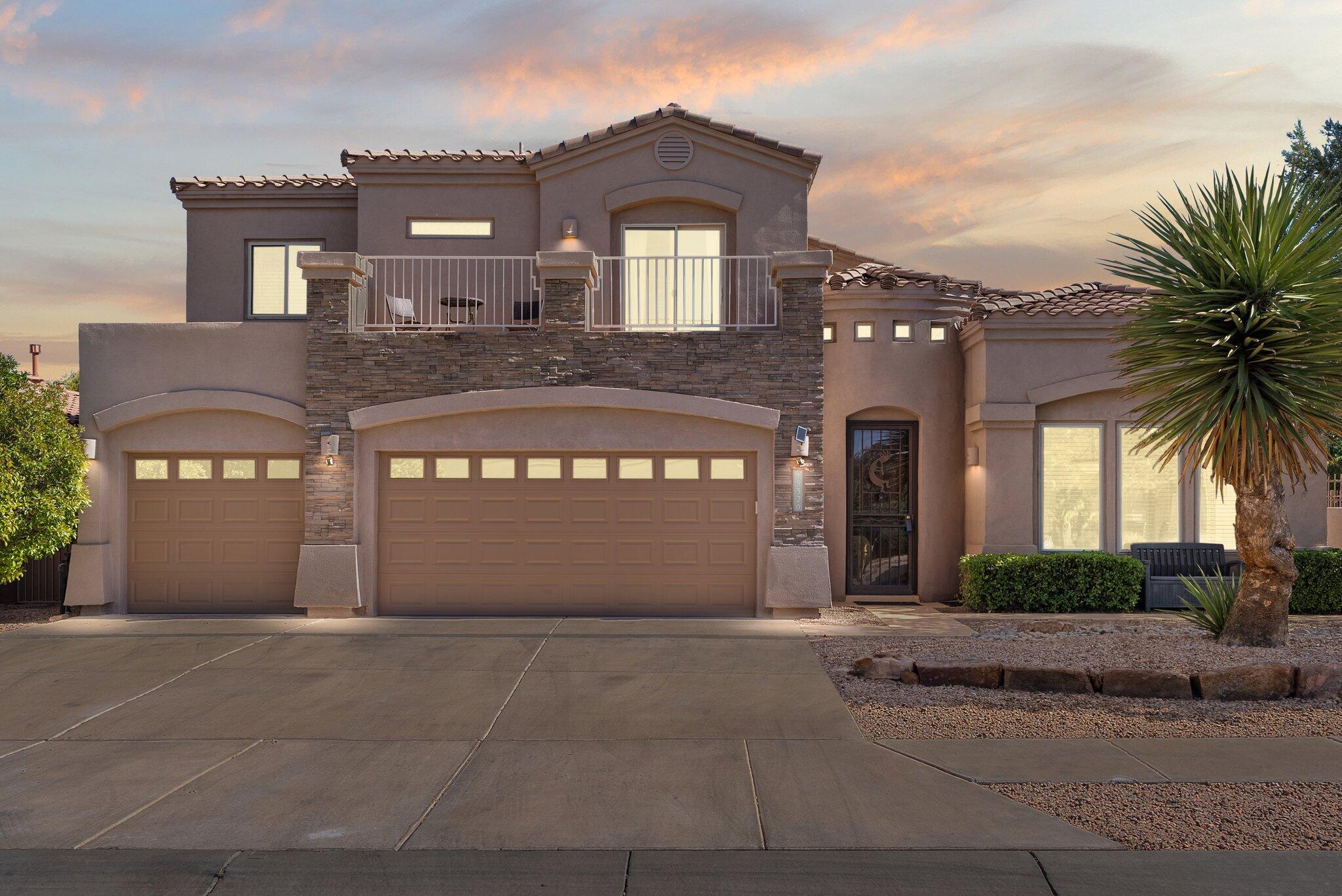 Exquisite custom-built Charter home nestled behind the gates of the prestigious Oxbow North community. This 2,941 sq ft residence offers 4 spacious bedrooms, 3 baths, and a 3-car garage. Thoughtfully designed with quality craftsmanship throughout. Stunning rotunda entry welcomes you. he beautiful living area offers a built-in media center, surround sound and a gas fireplace. Gourmet kitchen with designer cabinetry, high end appliances, backsplash, backsplash, pot filler, center island with seating and prep island with sink. Owners suite with spa like bath. Bath with dual sinks, a jetted tub with granite surround, a huge walk-in shower and walk-in closet! Enjoy sunsets on the balcony w/ stunning views! Wonderful backyard with a sparkling pool & covered patio! Walking trails and bike paths!