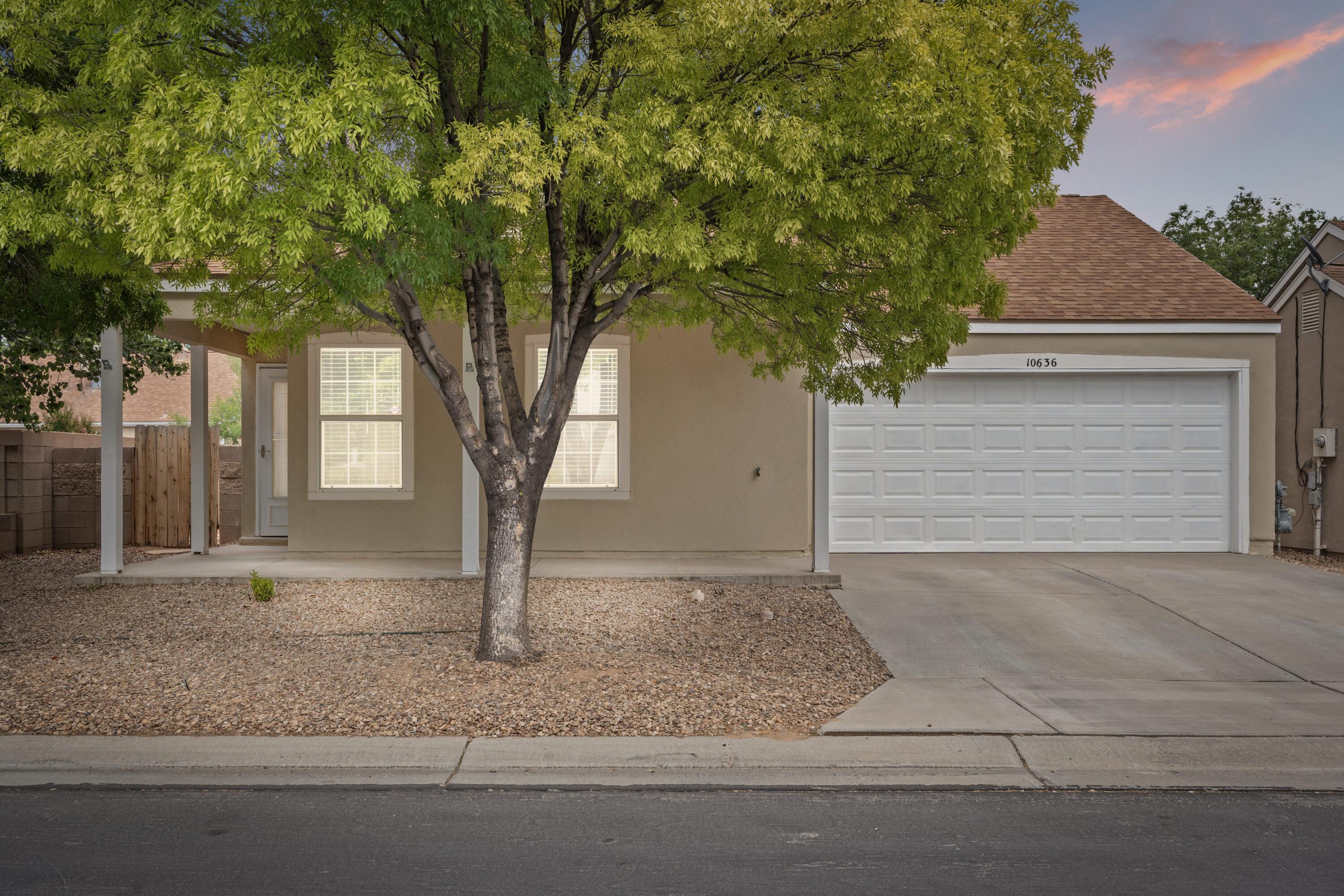 Delightful home tucked away in popular Tres Placitas subdivision - this community features numerous parks and excellent location - less than 2 miles from cottonwood mall shopping and dining options. This single level, 2 car garage home features 3 bedrooms , 2 full baths. Numerous upgrades: LV Flooring in 2025, re-roof in 2021, Stucco 2025, Kitchen appliance ( Fridge, Gas range, microwave 5/25) bathroom vanities, light features in 5/25 (see complete list). Light and bright (no carpet) this owner-occupied home shines, plan to see this one.