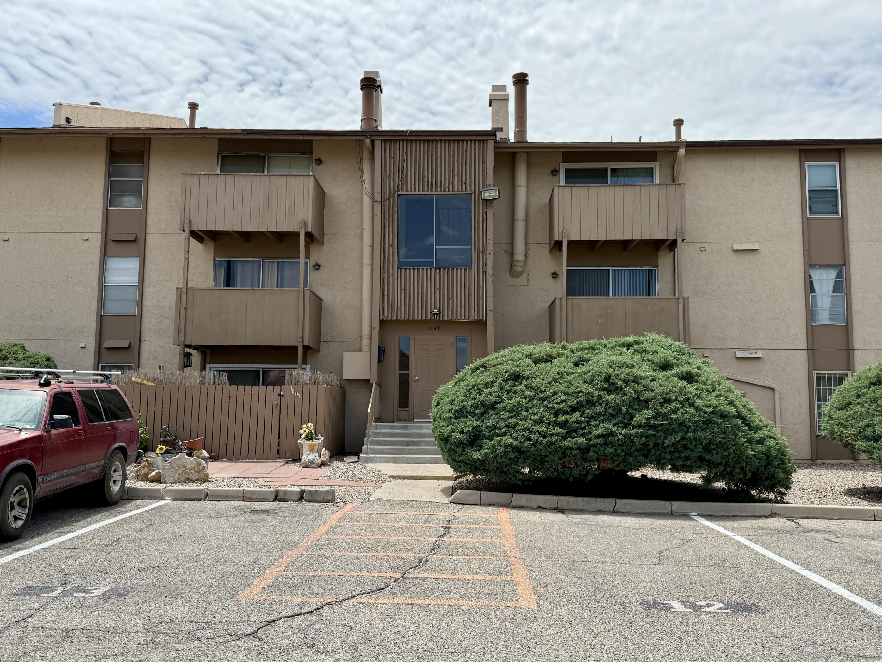 Welcome to 3869 Montgomery Blvd NE #1636--an updated 2-bedroom, 1-bath condo in a prime Albuquerque location! Enjoy brand-new flooring and fresh interior paint, giving the space a clean, modern feel. Step out onto your private balcony--perfect for morning coffee or evening relaxation. The community offers fantastic amenities, including a pool, clubhouse, and HOA-maintained grounds. Conveniently located near shopping, dining, and with easy access to I-25, this condo offers comfort and connectivity. Schedule your showing today--this refreshed gem won't last long!