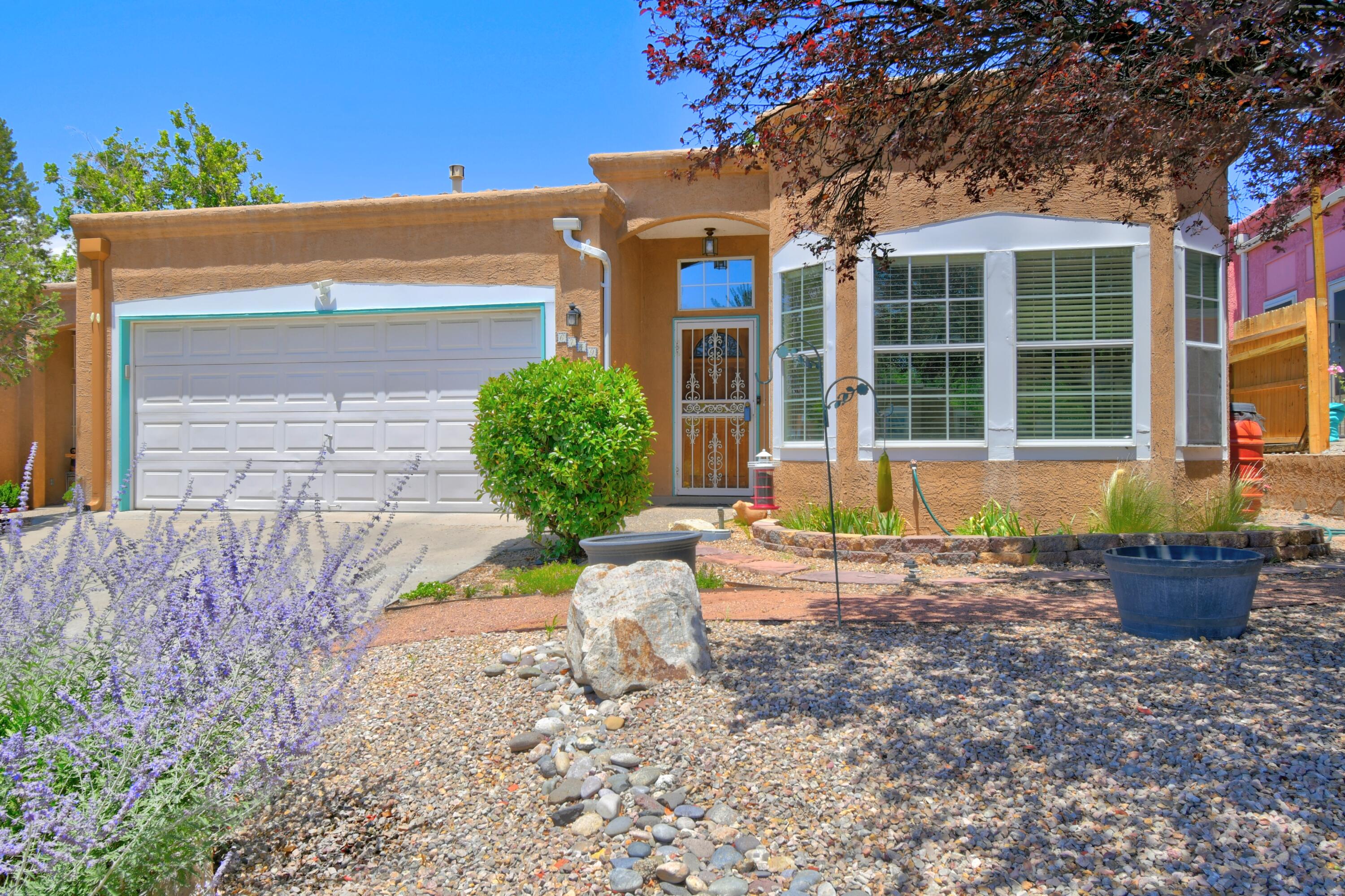 Run Don't walk. Beautifully Maintained. Decorator colors. Upgraded Kitchen Cabinets. Granite Counter Tops. Stainless Steel Appliances. Nice Light Breakfast Nook. Ceiling Fans in Bedrooms. Living Room Dining Combination with Beautiful Gas Log Fire Place with Stacked Stone. Large Master Bedroom. California Closet. Sliding Doors to Open Patio With Pergola. Oasis Back Yard with Tree in the middle. Vines throughout. Where you will enjoy your Coffee and Barbecues  Storage shed. Solar Lighting.Gutters and downspouts. Glazed windows.Title has been started with Jenny Montoya at Fidelity National Title.Some furniture for sale: