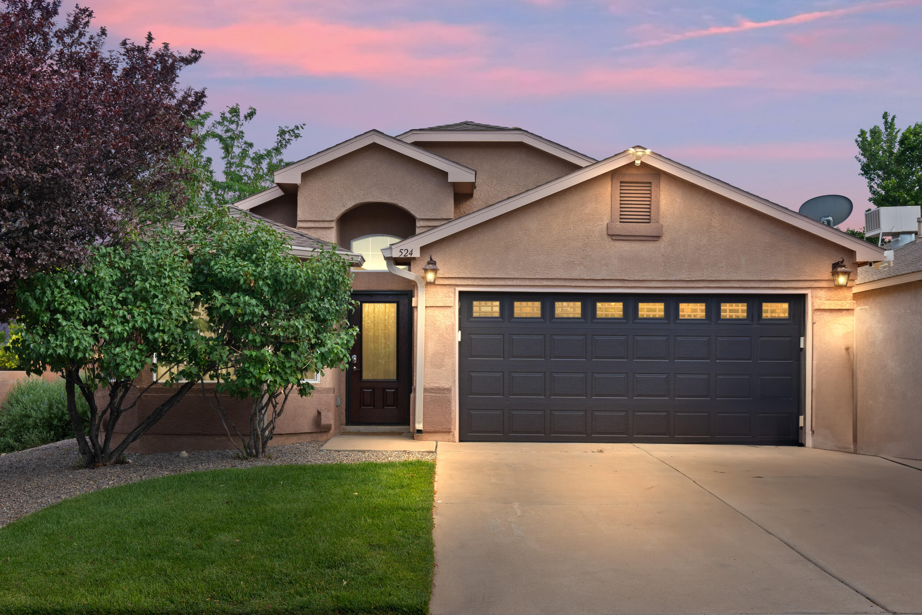 Welcome to 524 Whispering Meadows - light and bright 4 bed, 2 bath home with 2 living area and a 2-car garage.  Over $80,000 in updates (2023)  complete kitchen remodel- new island - custom cabinets, granite countertops, most flooring, patio doors, patio fan, front and side gutters. Refrigerated air and furnace (2022). With high ceilings and a sweet backyard, you could make this one your HOME this summer. Convenient northern meadows location -less than 5 miles from UNM Sandoval center, 6 miles from various shopping and dining options on northern BLVD.