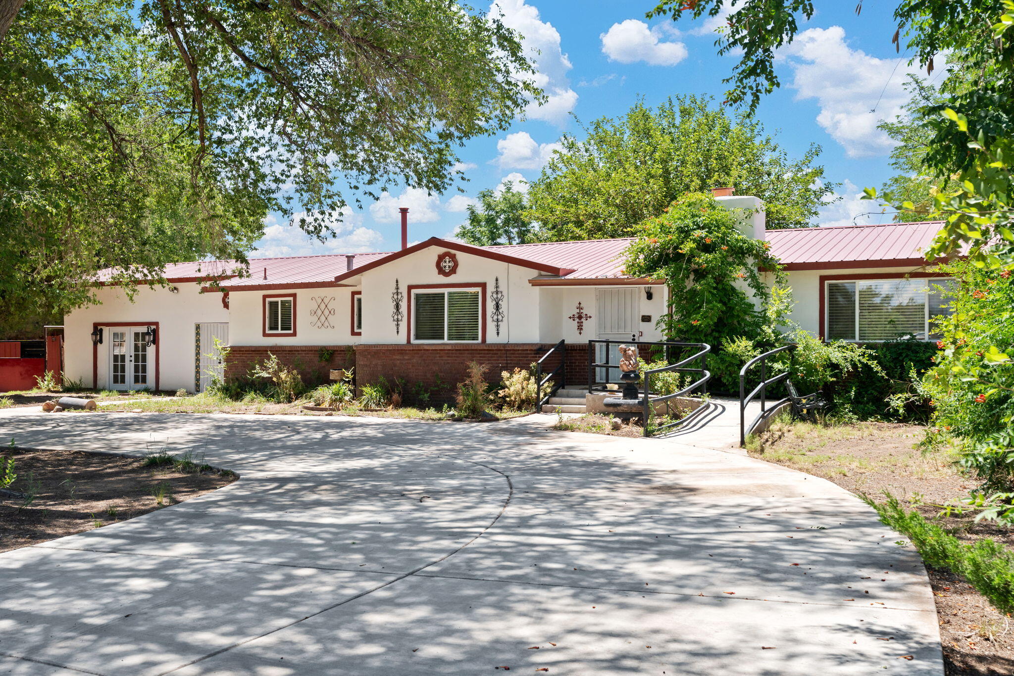 Welcome to the lush Valley Farms community. Freshly updated home on a  0.6 acre lot, room for small farm, gardening, backyard activities or RV storage. Back yard access to a 600-plus-square-foot shop with covered carport.  Mature trees on the lot. 3 spacious bedrooms, 3 bathrooms. Oversized laundry room, with room for gym equipment. Kitchen offers ample countertops and cabinetry, and a walk in pantry. A breezeway connects a detached office, a 4th bedroom/flex space. Equipped with a mini split. New windows throughout. Circular driveway for easy access to the home and provides ample parking. This home has been in the same family since built in 1965. This wonderful home has a country charm, and is near  shopping, restaurants and I25.