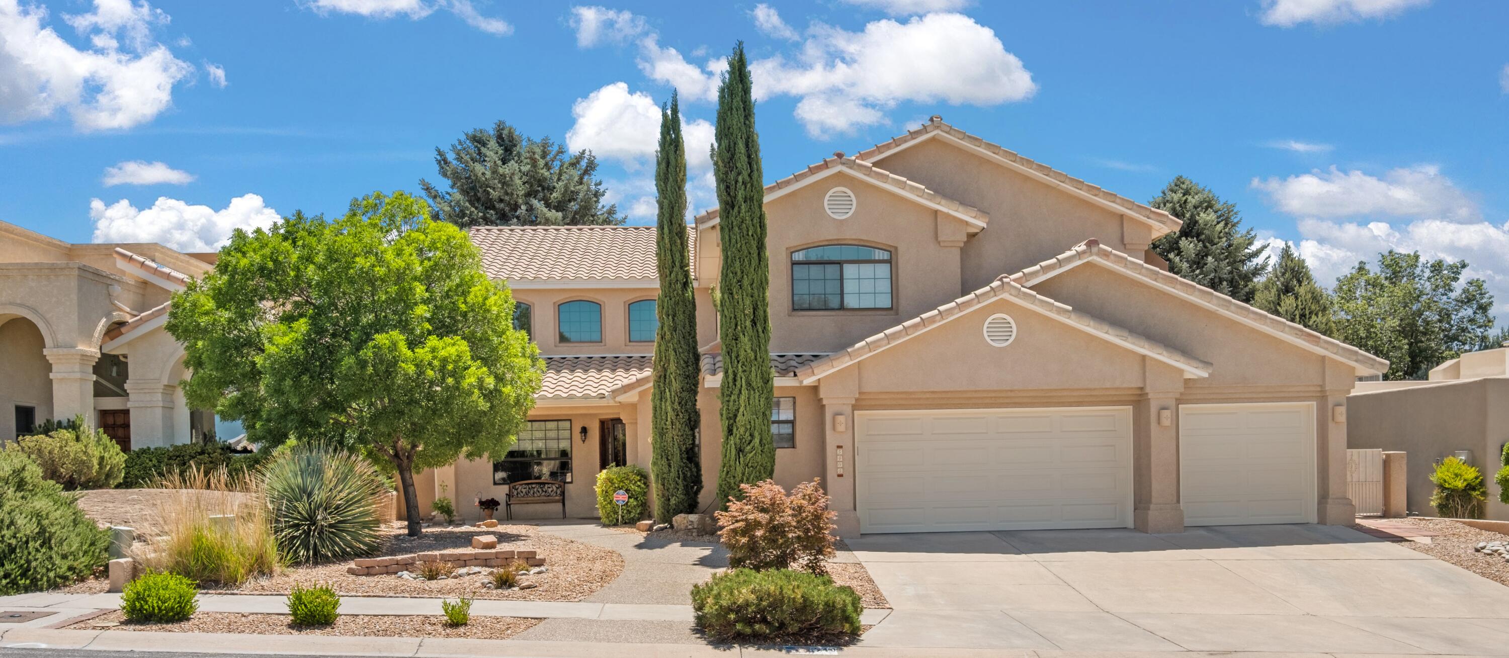 Welcome to a meticulously maintained Mechenbier custom home in the Winridge subdivision. Pride of ownership is evident in this home that features a grand entryway with cascading staircase, cathedral ceilings, living/dining room combination, & massive kitchen opening into the great room. The first floor has an office or 5th bedroom & bathroom which makes it ideal for multigenerational living. One staircase leads to an expansive loft area with an outdoor balcony, overlooking the professionally landscaped backyard. The other staircase leads to the elegant primary bedroom, complete with a balcony, two-way fireplace, huge walk-in closet, updated ensuite with separate bath & shower. The hallway leads to 3 spacious bedrooms & a full bathroom. So much storage throughout!  Book your showing today!