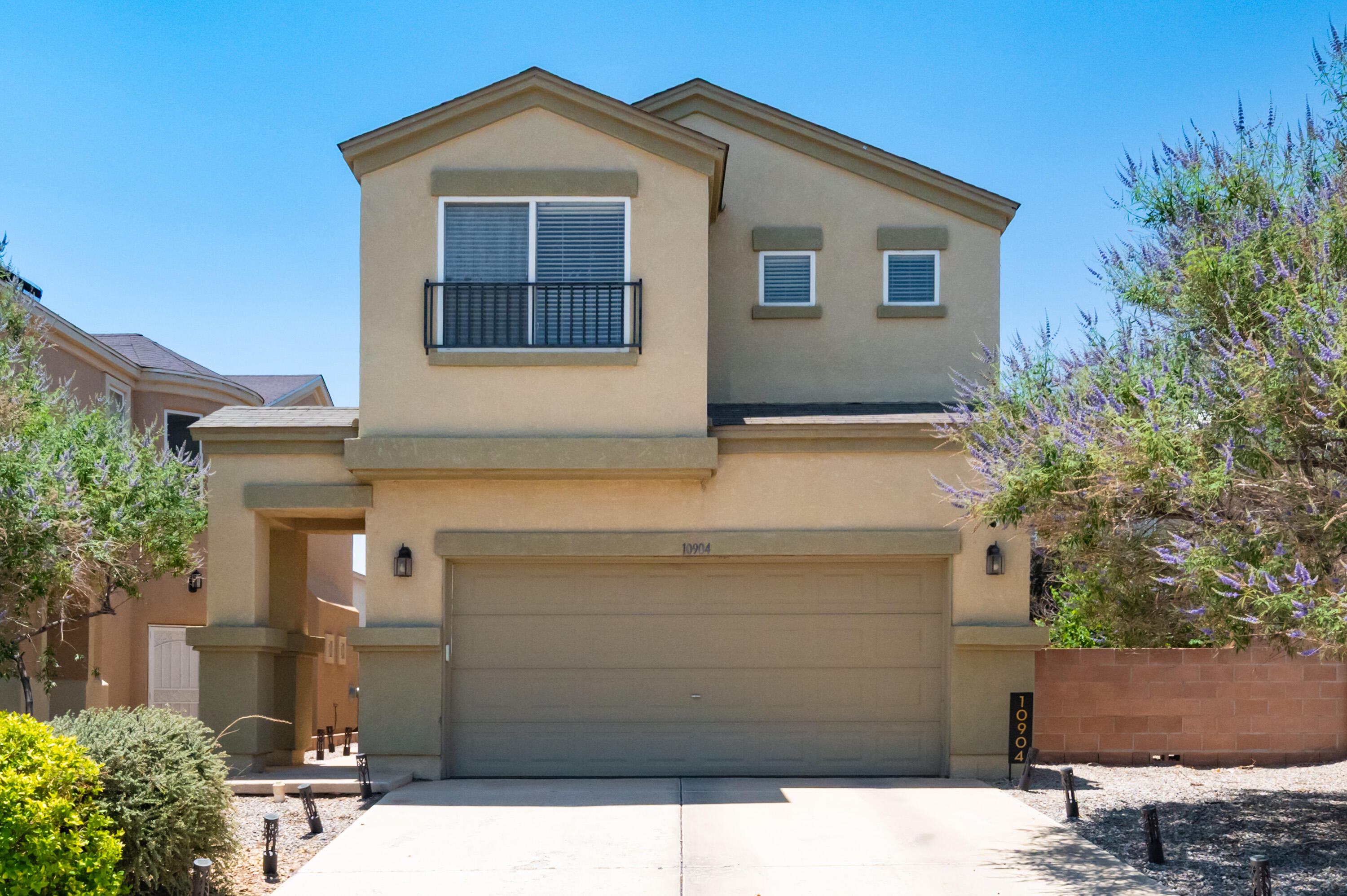 This  fresh 3-bedroom, 3-bath home on Albuquerque's Westside offers stylish living in the desirable Atrisco Heritage school district. The bright, open floorplan features updated finishes nd smart home touches throughout. A cozy front living area welcomes you in, while the sleek kitchen flows effortlessly into the main living space--ideal for entertaining. Upstairs, a charming little loft adds versatility as a home office, reading, or creative space. The spacious backyard is ready for you to make it your own  peaceful evenings under the stars. With a 2-car garage and contemporary design, this home is move-in ready and full of everyday comfort and modern appeal.