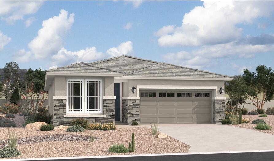 The Emerald floor plan shines as brightly as its namesake. A covered entry greets guests and leads past a full bath flanked by two bedrooms. This home is built with two additional bedrooms and an extra living room with a full bar. An airy, open layout showcases the kitchen, the dining room and the great room, which offers access to a covered patio via center-meet doors. The impressive primary suite is adjacent and includes a walk-in closet and an attached bath. Designer-selected finishes complete this home.