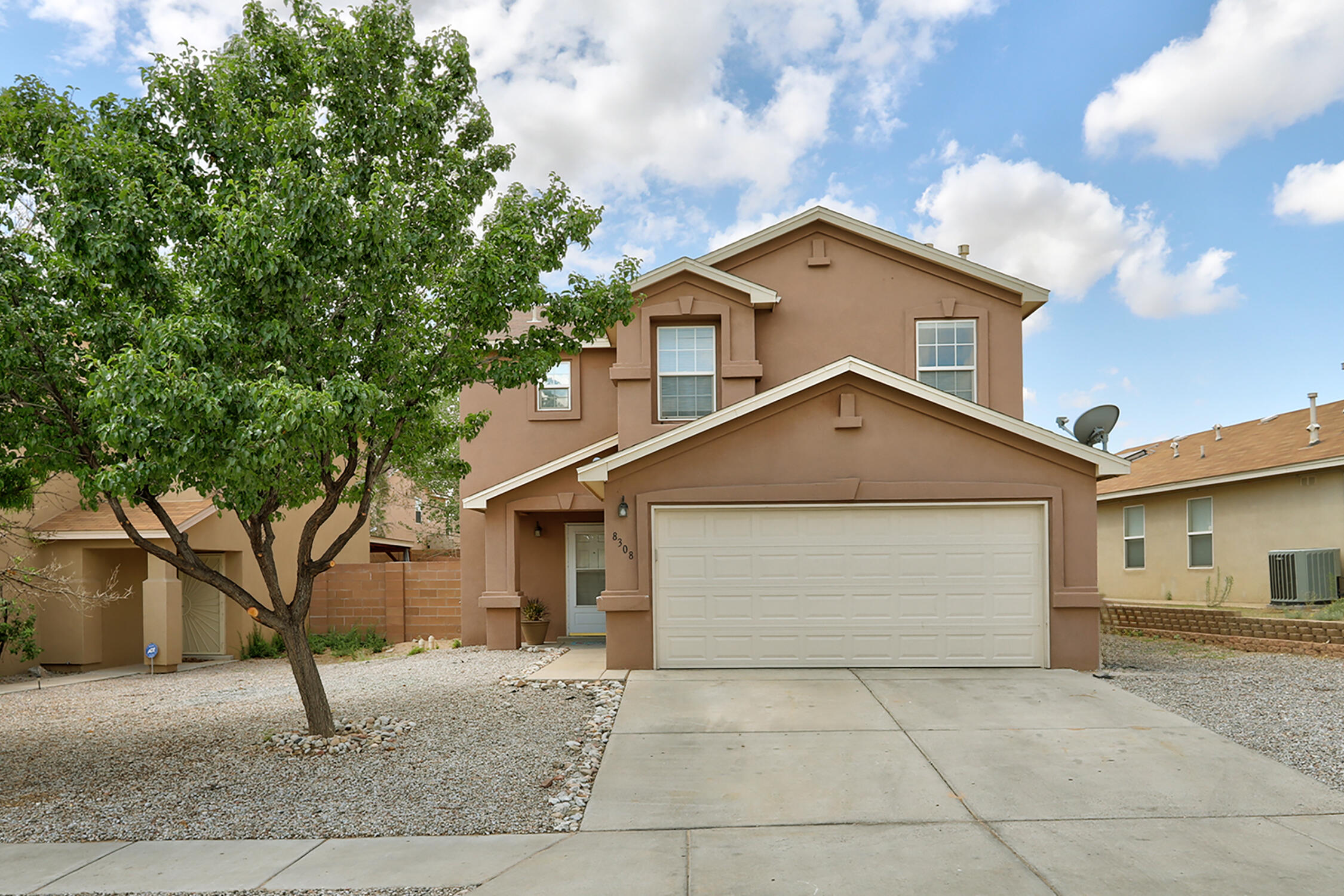 Wonderful Home in Northwest Albuquerque. This comfortable open floor plan home has new stainless steel fridge, stove, and microwave. Cinder block walls enclose the back yard providing a private and tranquil feel for relaxing and or entertaining. The covered patio also provides an inviting space to barbecue or just enjoy the day. This neighborhood is easily accessible from the freeway and close to shopping and other goods and services.