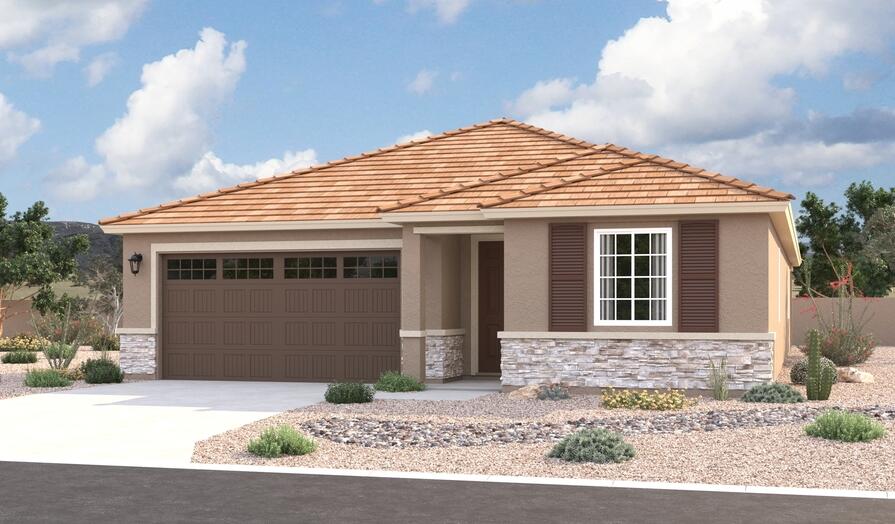 Looking for a ranch-style floor plan? Put the Arlington at the top of your list! This smartly designed home offers a generous open great room, dining room and kitchen, three bedrooms with a shared bath, and a separate primary suite with private bath and walk-in closet. Conveniences like the mudroom, laundry room, broad kitchen island, built-in pantry and covered patio add to the plan's single-floor appeal. Personalize with a gourmet kitchen and a deluxe primary bath.
