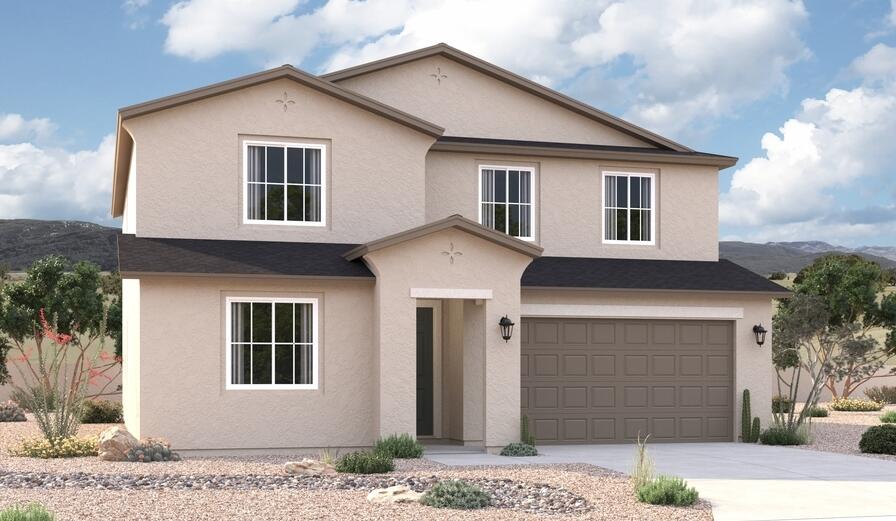 The main floor of the inviting Ammolite plan offers a great room; an open dining area; a well-appointed kitchen with a center island and roomy pantry; and an impressive guest suite boasting a living room, a bedroom, and a bathroom. A tranquil covered patio is also included. Upstairs, you'll find a central loft, a laundry, a shared bath and four bedrooms--highlighted by a lavish primary suite boasting an expansive walk-in closet and a private bath. You'll love our designer-curated fixtures and finishes