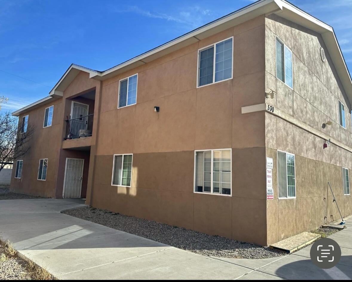 Great opportunity to add  to or start your portfolio with this income producing 4- plex built in 2011. All units are 2 bedroom, 1 full bath plus washer/dryer in each unit. Galley kitchens with gas stoves, dishwasher and breakfast nook. Even has refrigerated Air! All units are individually metered for gas and electric. Off street parking for each tenant. Close to public transportation, restaurants, shopping, VA hospital, sunport, kirtland AF base and more.