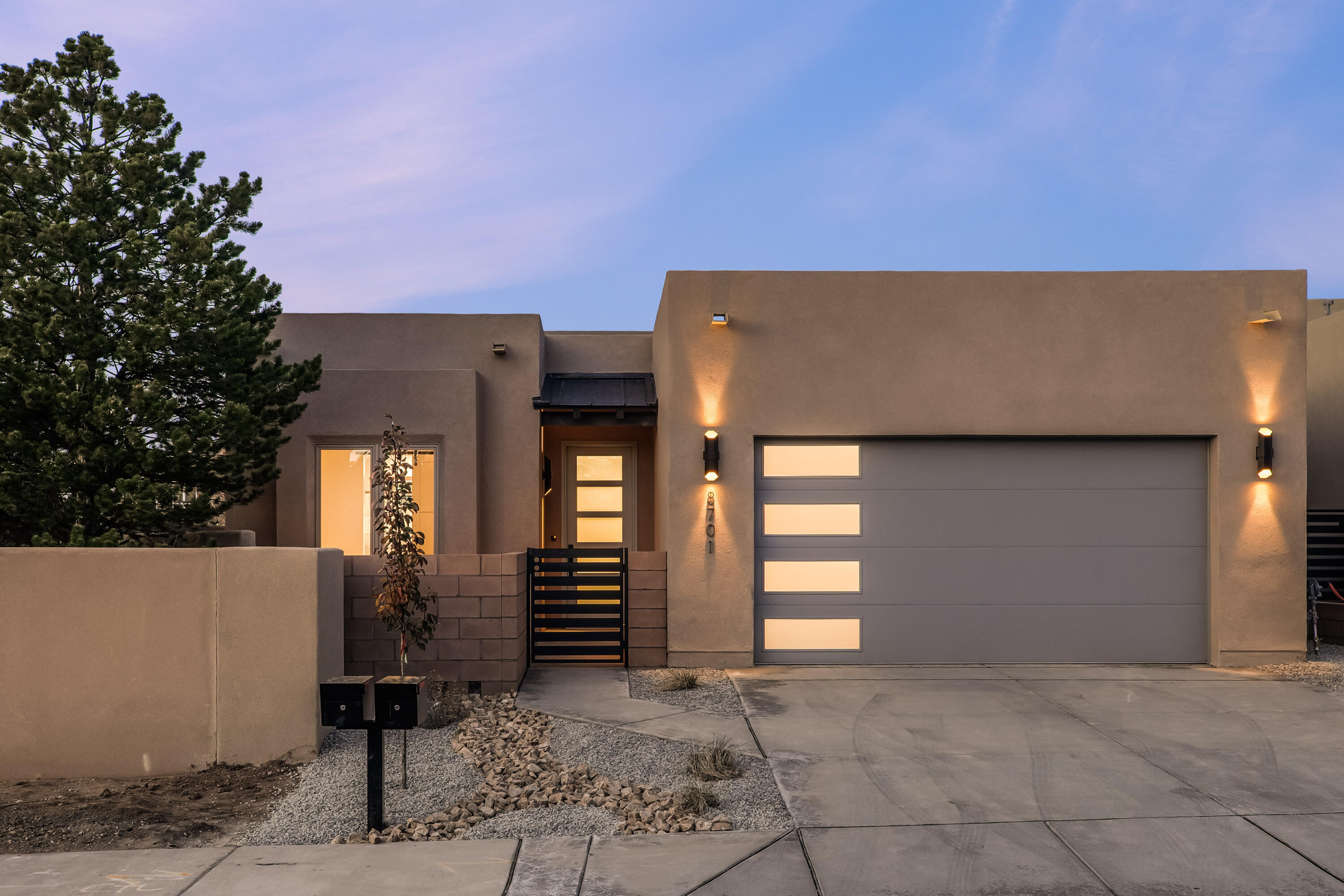 OPEN HOUSE Sunday 12-2.  Welcome to this new construction, one-story home located in the heart of Albuquerque. This property boasts three spacious bedrooms, all designed with modern aesthetics and comfort in mind. Built by Las Ventanas Homes, a local builder known for their commitment to quality and attention to detail. NM Green Build Silver Certified, meeting high standards for energy efficiency. You'll be greeted by a modern open floor plan that seamlessly connects the living areas, creating a perfect space for entertaining or family gatherings. Kitchen is equipped with state-of-the art appliances and sleek countertops. Each bedroom offers generous space, large windows that allow for plenty of light