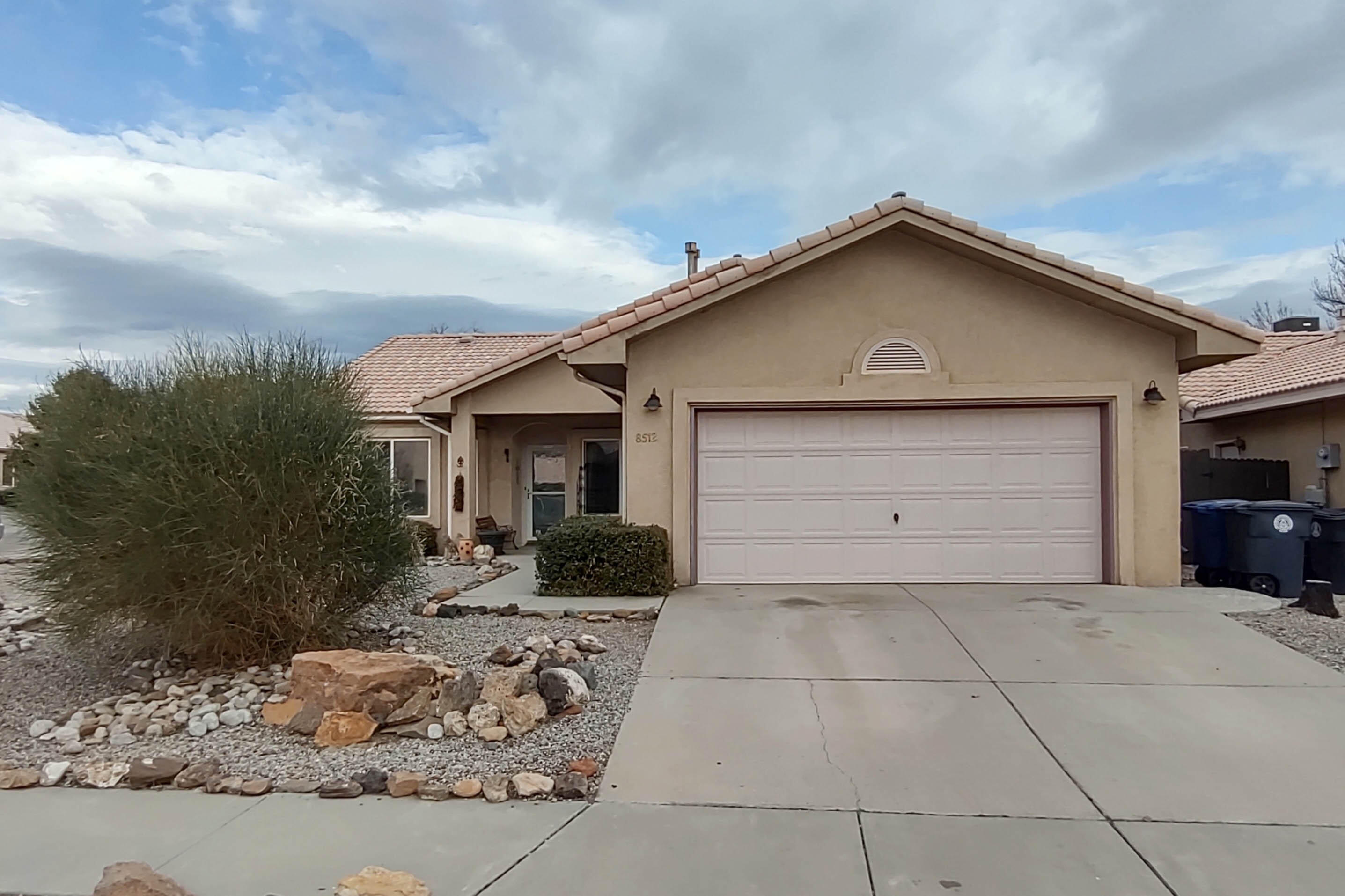 Located in one of Albuquerque most desirable areas, this lovely 4 bedroom home has two spacious living areas. Kitchen is highlighted by granite counter top and stainless appliances including gas range. Primary bedroom has large walkin closet and bath with dual sink vanity and garden tub/shower. Recent updates include tile flooring in entry, kitchen, baths and utility room. Home has been freshly painted and is ready for move in. Home sits on a corner lot with possible side and backyard access. Excellent schools, close to shopping, dining and parks.