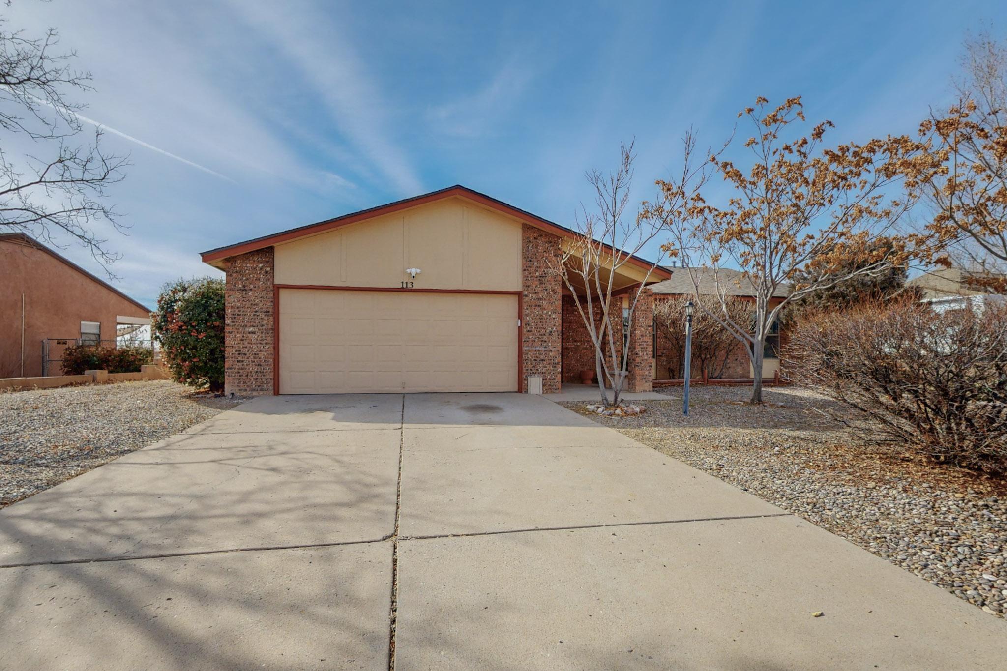 Welcome home!  This home is boasting at over 1600 square feet with open floor plans, stainless steel appliances, fresh paint, AC unit, new water heater, newer furnace and updated roof in 2022. Located in the heart of Rio Rancho, this house is ready for you to call home. Come by and see it today!