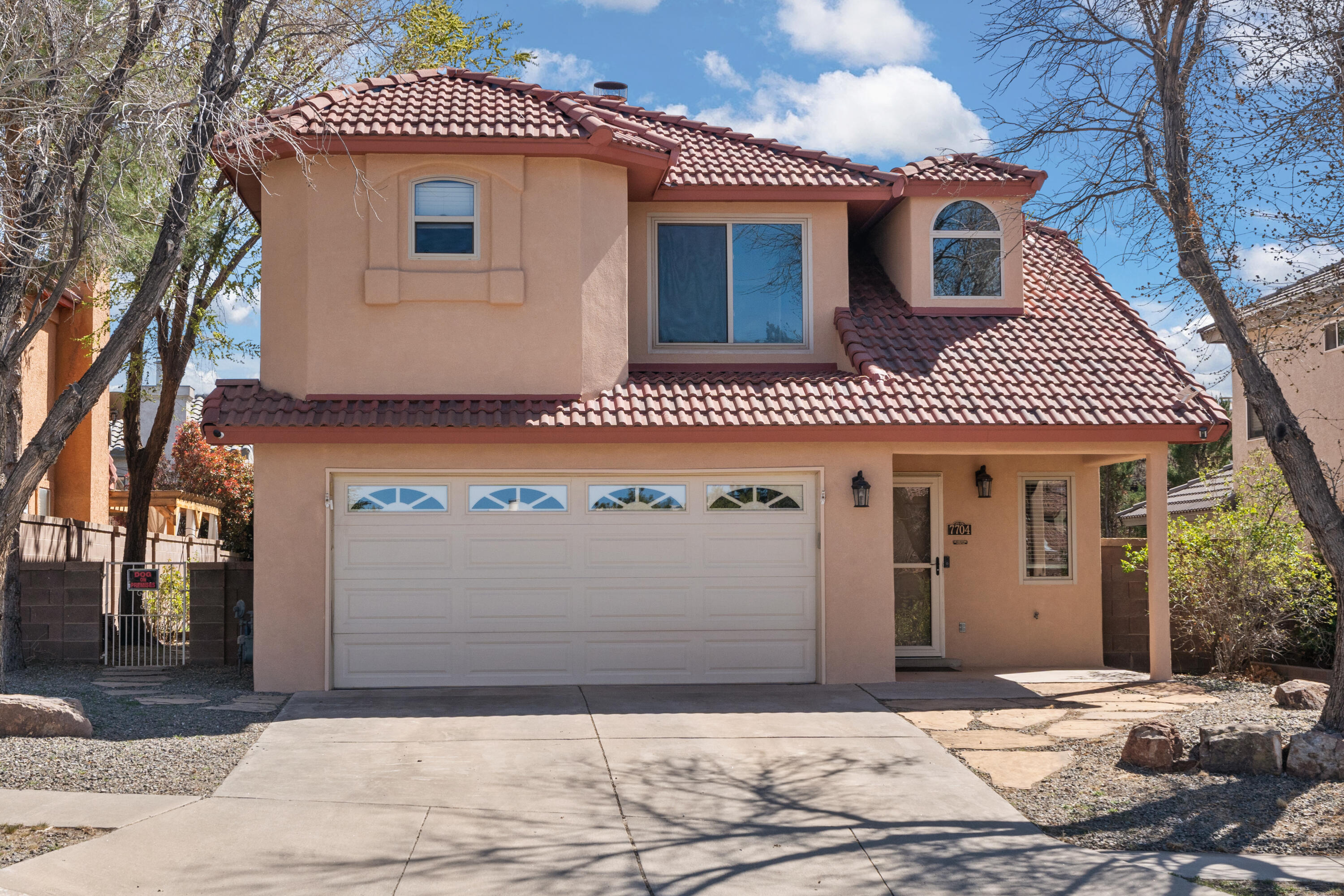 Welcome to this beautiful home located in the highly sought after La Cueva school district. This 2-story, 4-bed, 3-bath gem boasts a spacious 2-car garage, comfortable living area with plenty of natural light. Kitchen; maple cabinets, tile counters and plenty of cabinets! NEW roof (11/2022), New stucco (9/2022), NEW (BreezeAir) evaporative cooler (08/2023), New carpets (3/12/2024) . Both showers have been remodeled. Great area! Location Location! Schedule a showing today!