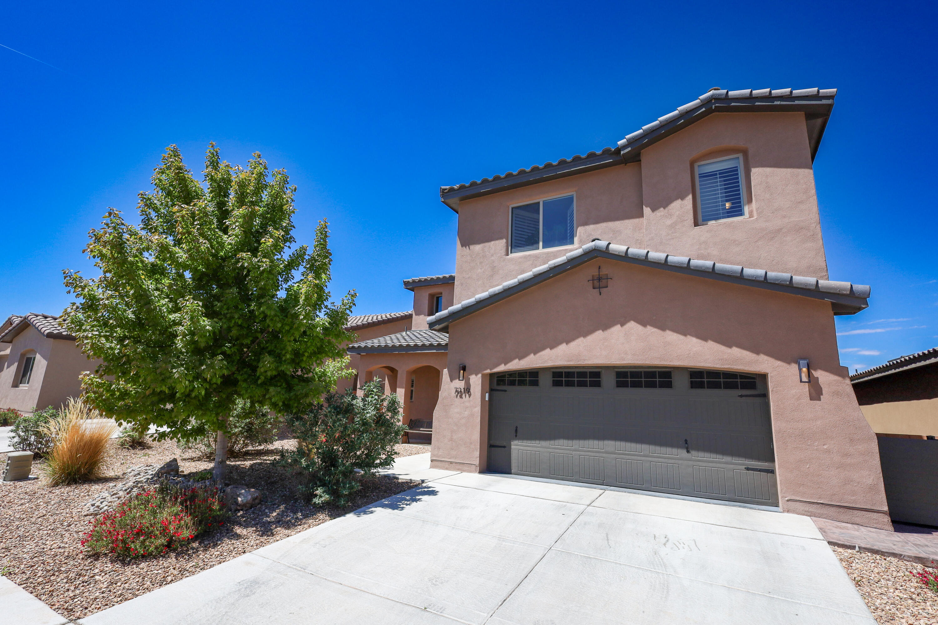 Welcome to this exquisite home where luxury meets comfort at every turn. 4-minute drive to Hope Christian school.Step into the gourmet kitchen, adorned with sleek granite countertops and equipped with top-of-the-line appliances, perfect for culinary enthusiasts and casual cooks alike.This home boasts not one, but two master suites, providing unparalleled comfort and privacy for you and your guests. Shutters installed in 2023 throughout the home are just one of the many features you will appreciate in this home. Enjoy the New Mexico climate under the shade of the gazebo, where outdoor entertaining is made effortless. The swimpspa will be your new bestfriend!With ceiling fans in every room, including the large loft, comfort is ensured year-round.