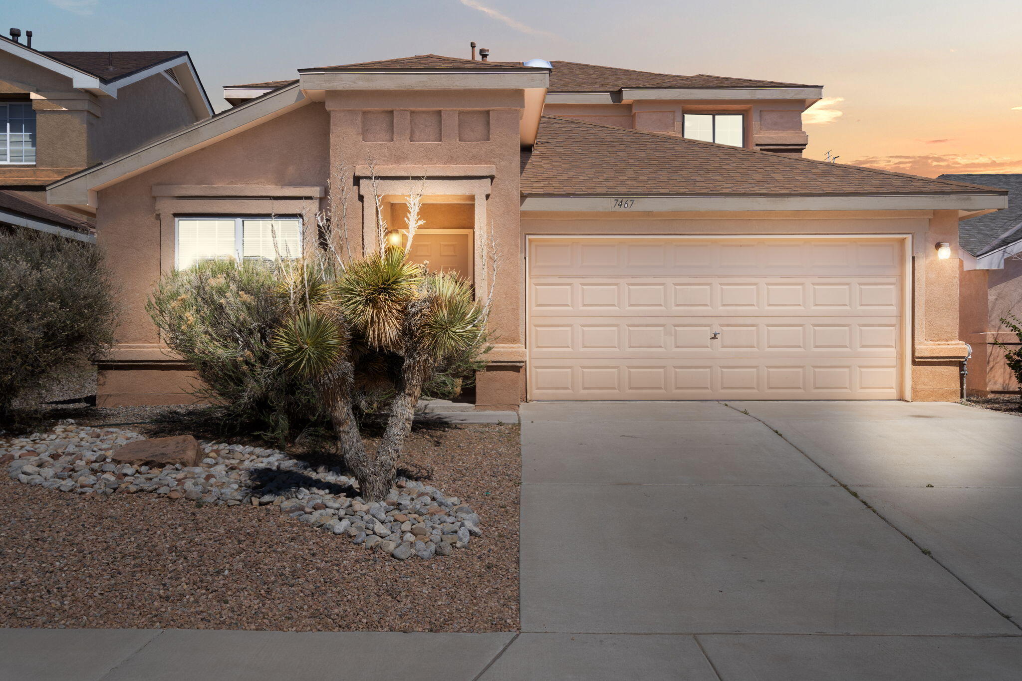 Embrace the essence of comfort and community in this charming home nestled within Ventana Ranch - one of Albuquerque's most desired neighborhoods. Step into a welcoming space that exudes warmth and tranquility. With its thoughtfully designed layout and inviting atmosphere, this residence offers a perfect blend of comfort and style. Whether you're lounging indoors or exploring the nearby amenities like Slice and Dice Pizzeria, Smith's, M'Tuccis Moderno and much more, this home offers a delightful retreat for modern living. Featuring new flooring in much of the home as well as new light and faucet fixtures Discover the allure of Ventana Ranch and schedule a showing to experience the cozy charm of this desirable community.