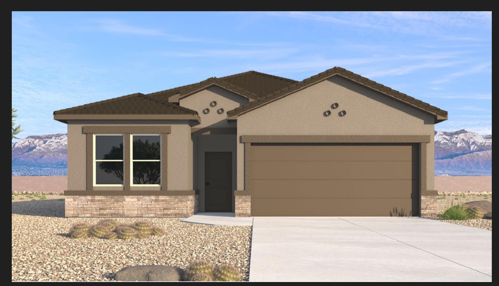 The ''Gabrielle'' is a brand-new designer floor plan with 4 bedrooms, 2 bathrooms and a 2-car garage. Large family room and kitchen area with island and dining area. Spacious primary and bath with 5' shower, double sinks and walk in closet. Smart home package included.