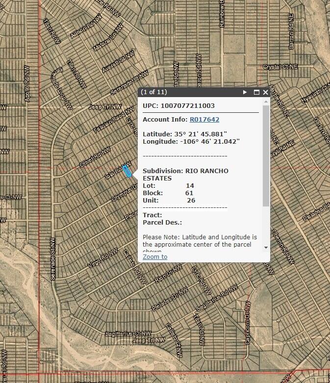 Lola Road NW, Rio Rancho, New Mexico 87144, ,Land,For Sale, Lola Road NW,1059620