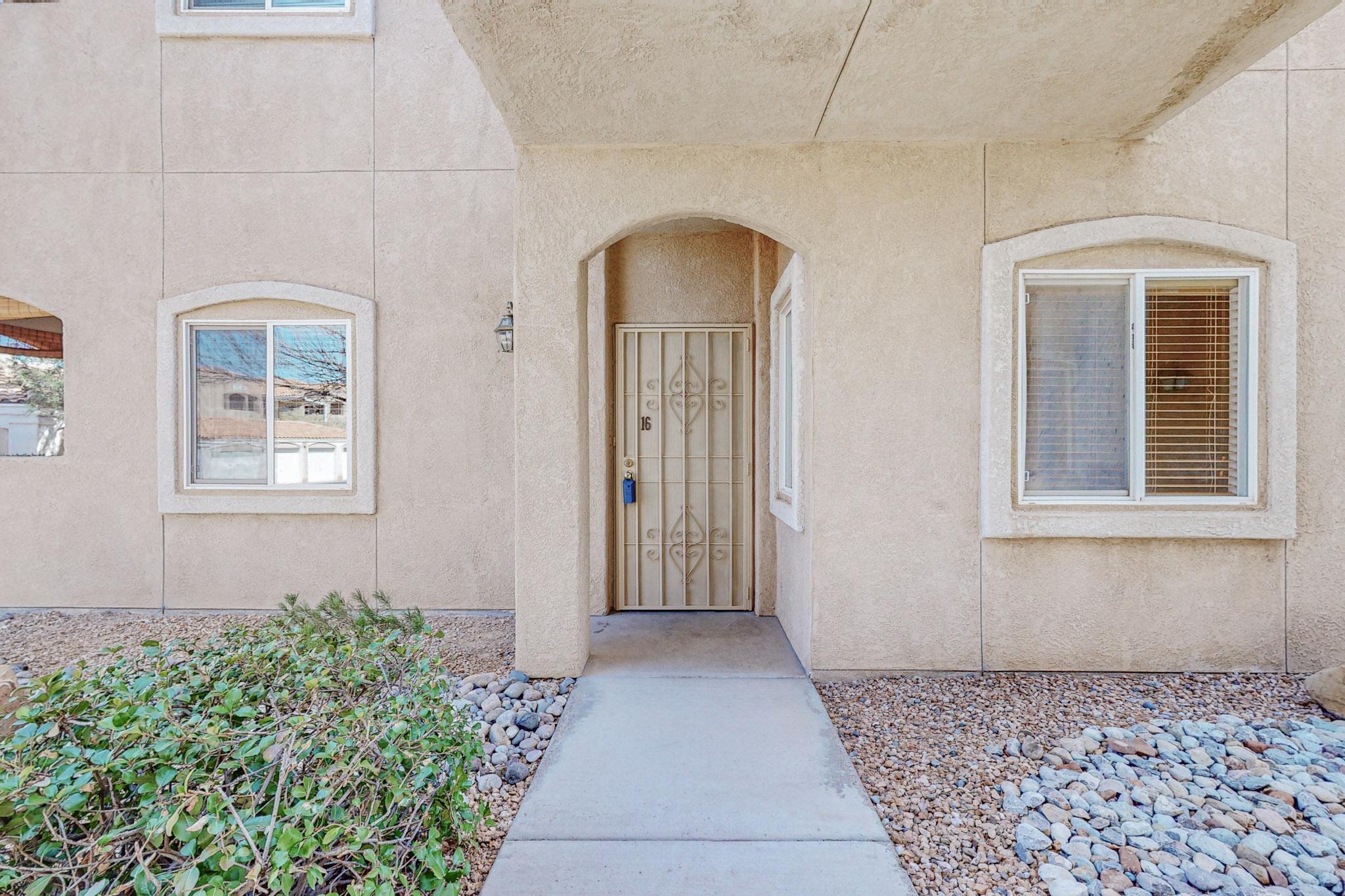 Welcome home to the beautiful  gated Rancho Mirage Community! Located within the desirable Vista del Norte homes with tons of beautiful landscape, surrounded by 3 parks and tons of walkable routes. Centrally located, close to Paseo del Norte and quick access to i25. This condo has a clubhouse, community pool, dedicated parking spot and even a single detached garage!