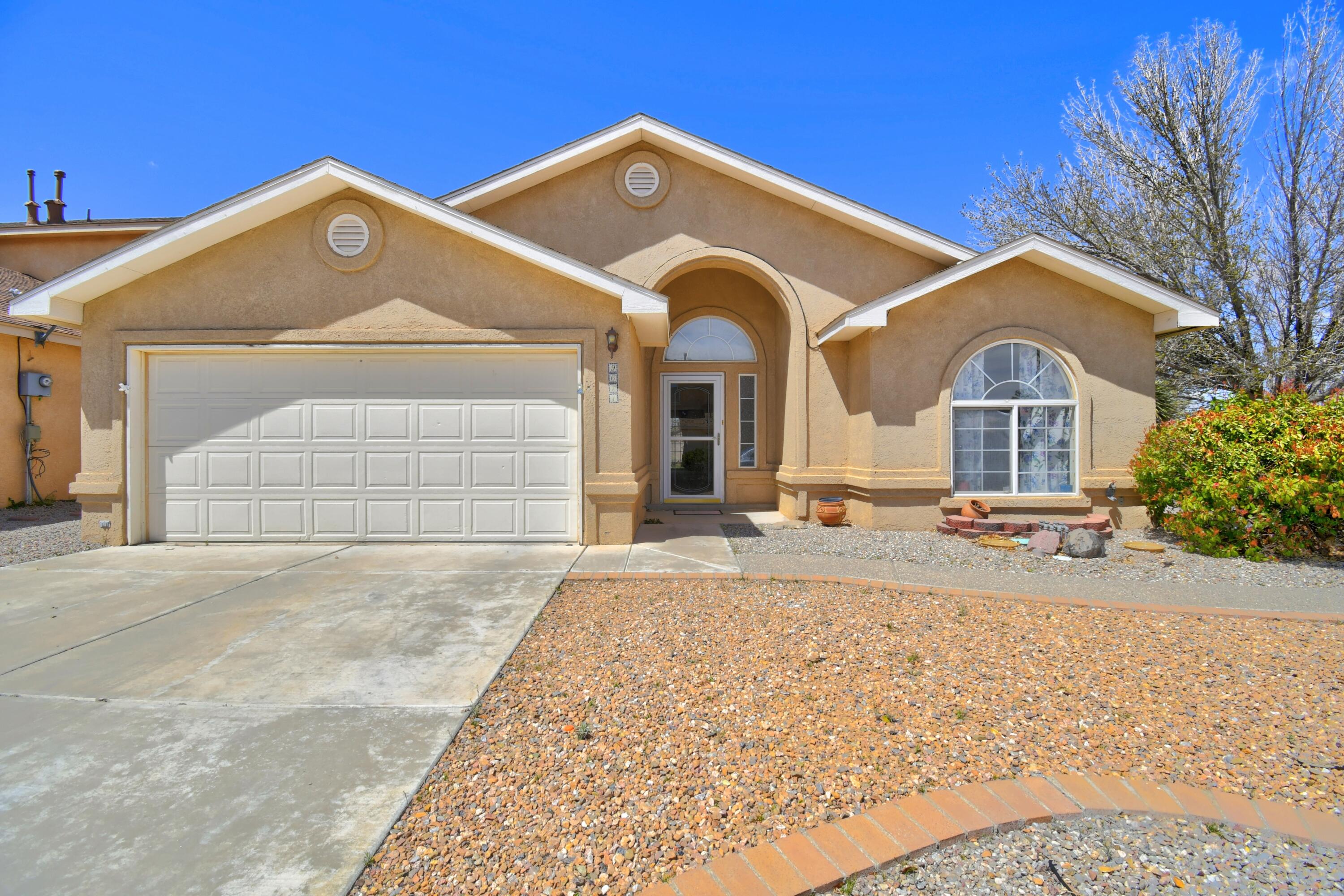 Ventana Ranch Beauty is situated in the desirable Country Hills Subdivision on a corner lot next to a beautiful park with mountain views!Featuring 3 bedrooms, 2 baths, finished 2 car garage, laundry room, open floor plan, raised ceilings, a large living room, ceiling fans and a gas fireplace that is perfect for entertaining or enjoying family time.  The master bedroom is quite generous with a large master bathroom that flows into a walk-in closet.  The backyard is quite large, with a block wall, garden areas, covered patio and incredible mountain views.