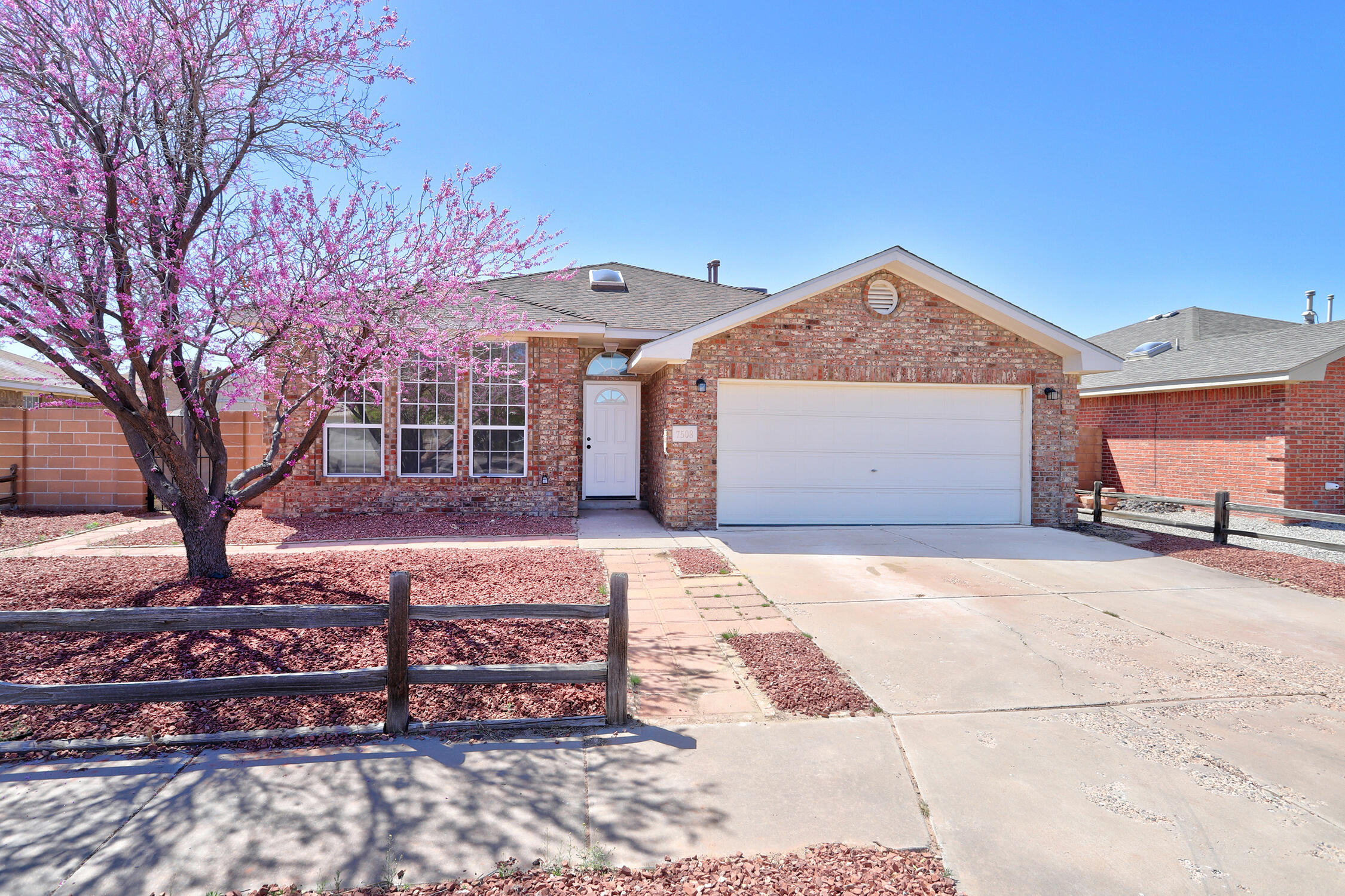 3 bedroom, 2 full bath with office/study and 2 car garage. New flooring and paint throughout, new cabinets-counters-stainless steel appliances in kitchen, new vanities, fixtures, cabinets, tile, and flooring in both bathrooms. New furnace, new refrigerated air, and water heater.  nice open floor plan.