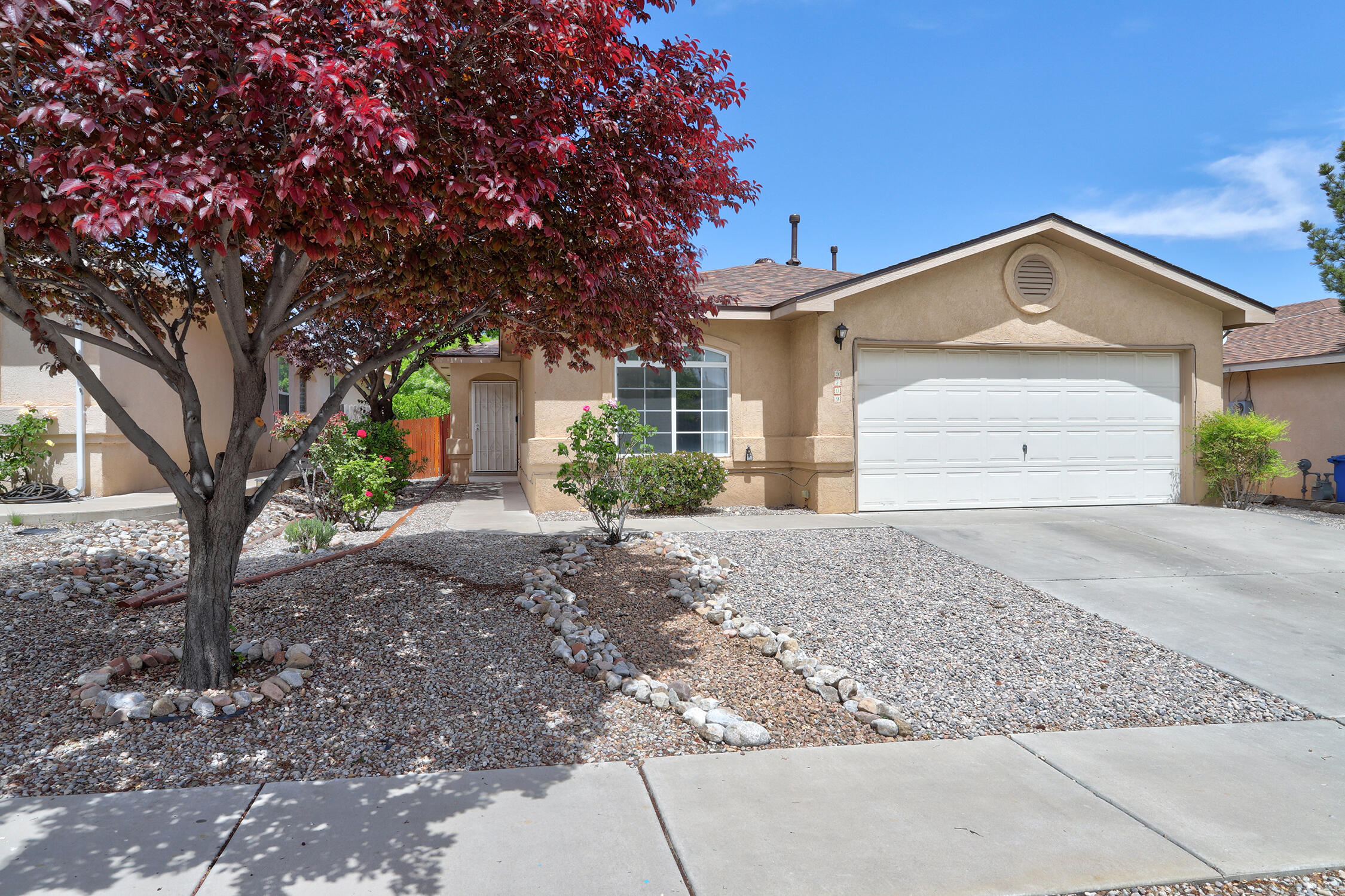 Welcome to your dream home at 9109 Eiffel Ave SW in Albuquerque! This stunning property boasts 4 spacious bedrooms and 2 luxurious bathrooms, perfect for families or those who love to entertain. With a generous square footage of 1717, there is plenty of space to spread out and make this house your own. Enjoy the convenience of a 2-car attached garage, providing ample storage space for vehicles and outdoor gear. Additionally, the neighborhood park is just down the street, offering a peaceful retreat for picnics, playtime, and relaxation.  Roof replaced 12/23, secondary bedroom carpets 4/24, rest of laminate flooring replaced 2023.  Don't miss out on the opportunity to make this house your forever home.