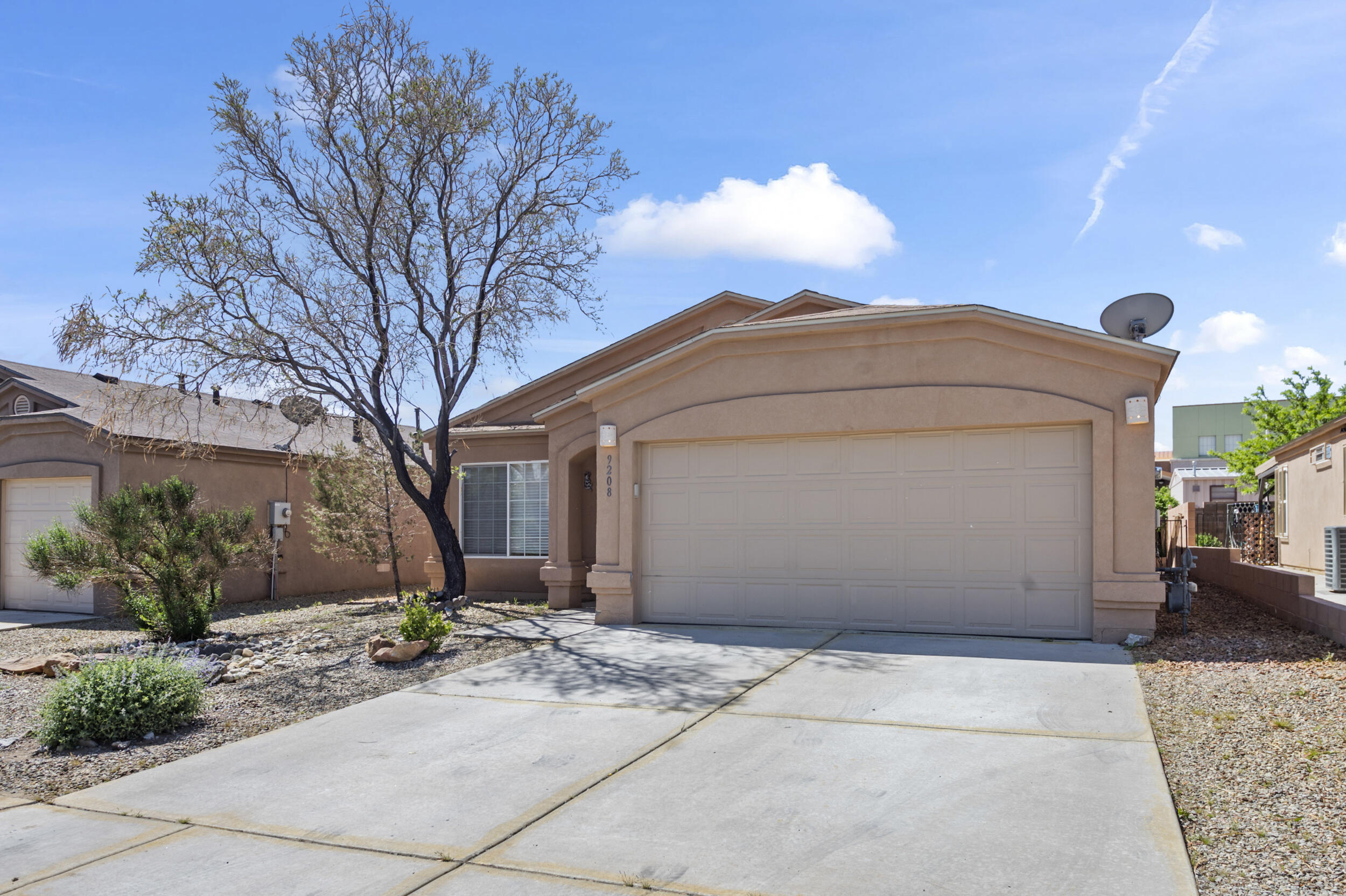 You'll be delighted with this charming home located in SW Abq!  The home boasts an awesome dining, kitchen and living room area with ample space to entertain your family and friends.  Furthermore, you'll enjoy the extra space with the nicely sized sunroom.  Let your imagination run loose with the possibilities and use for the space.  The home also showcases, a great patio in the backyard where you can relax after a long day of work.  If that was not enough, those long days of summer will be much cooler with the refrigerated air!  Don't delay, schedule your showing today!